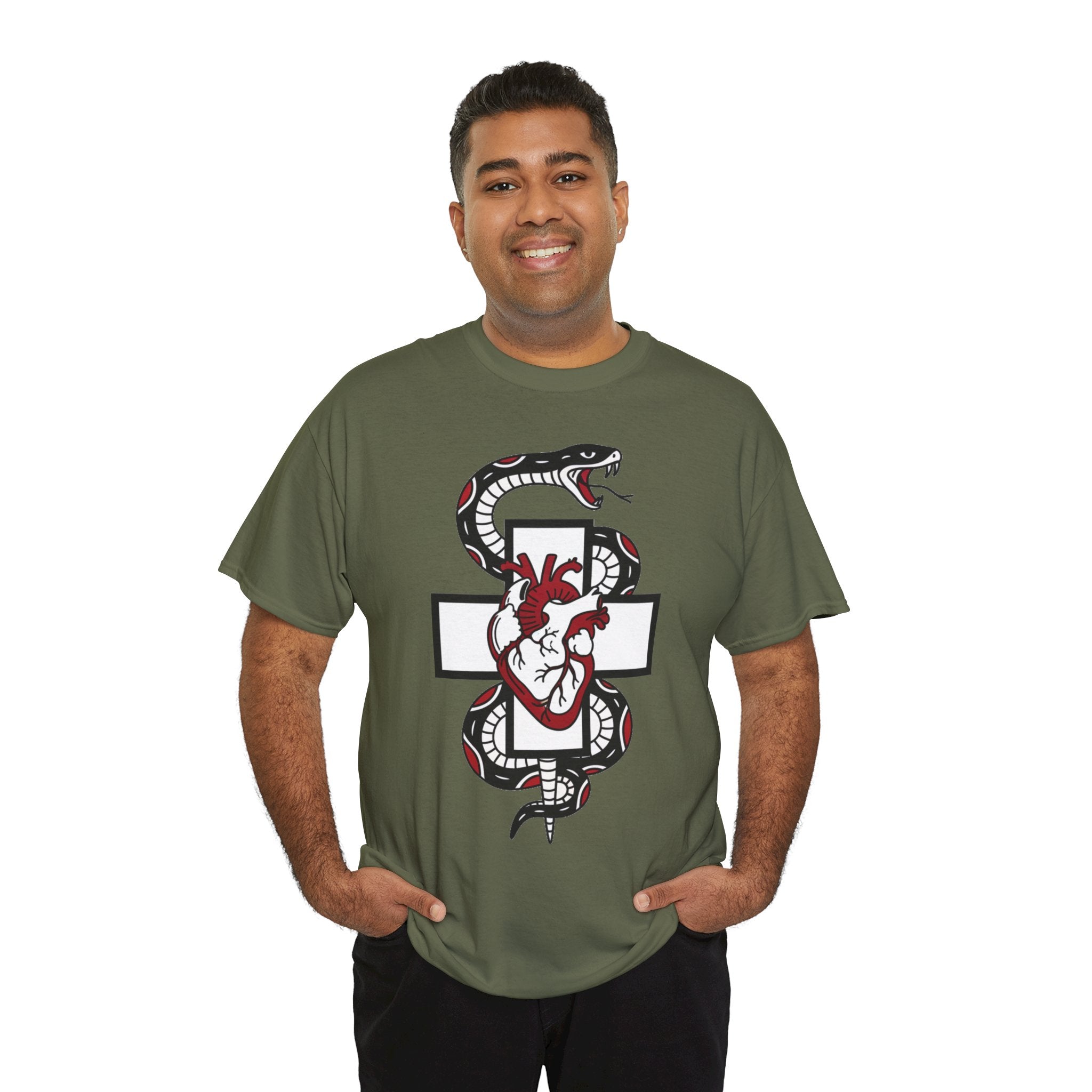 D78 Skull Society — Gothic Heart & Snake T-shirt
