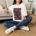 T-shirt Masque Démon Flammes — Tee Graphique District 78