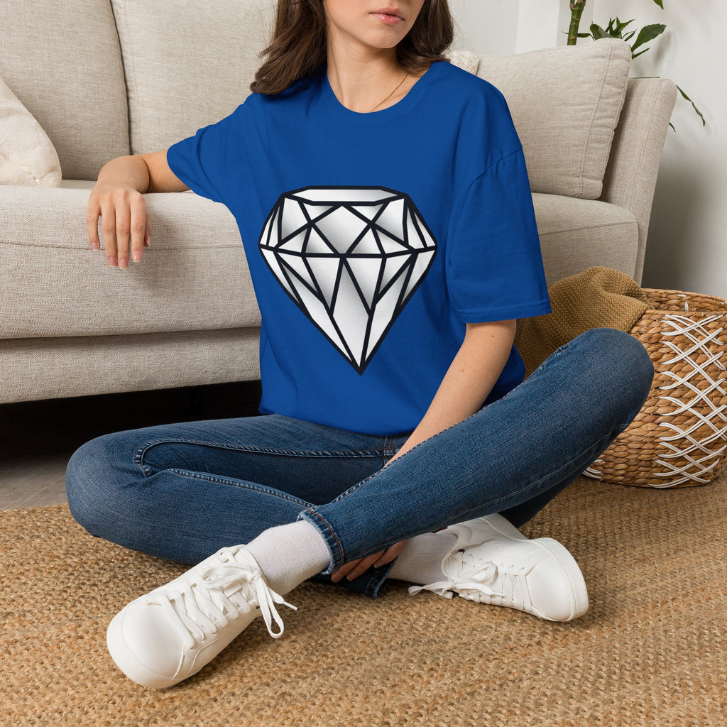 Diamond Graphic T-Shirt — Geometric Gem Tee for Casual Streetwear