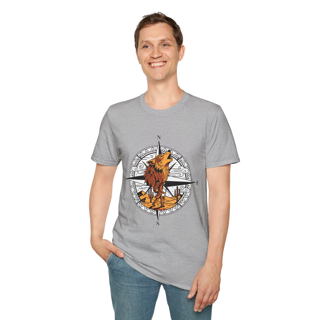 D78 Wolf Trail — Adventure wolf T-shirt