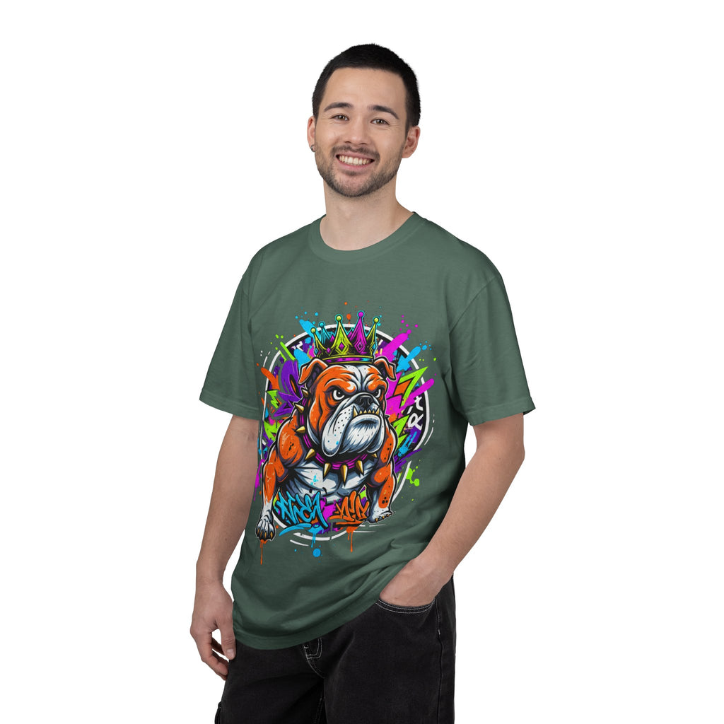 D78 Street Kings — Crown graffiti bulldog T-shirt