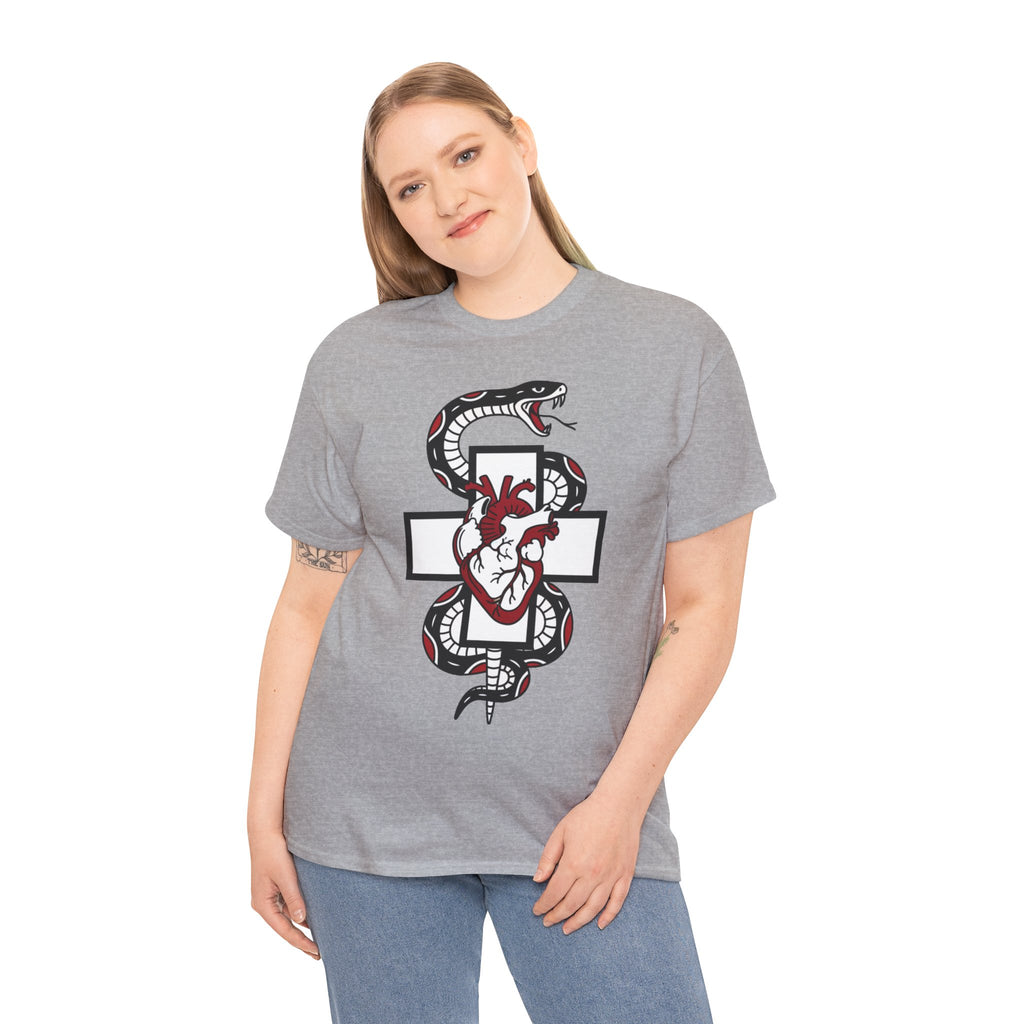 D78 Skull Society — Gothic Heart & Snake T-shirt