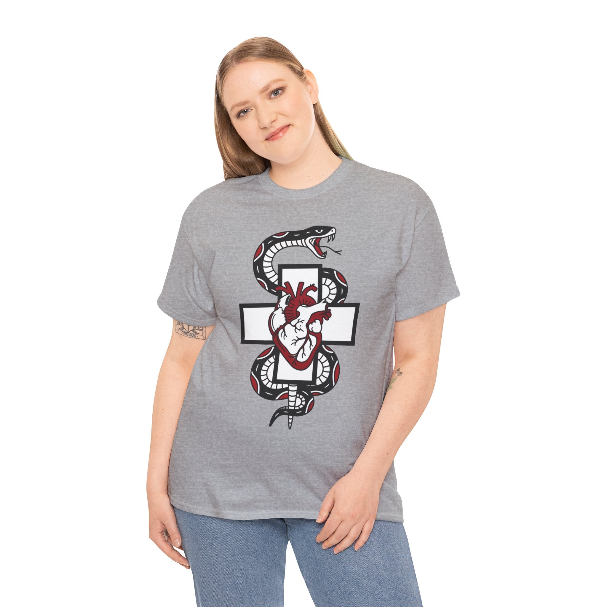 D78 Skull Society — Gothic Heart & Snake T-shirt