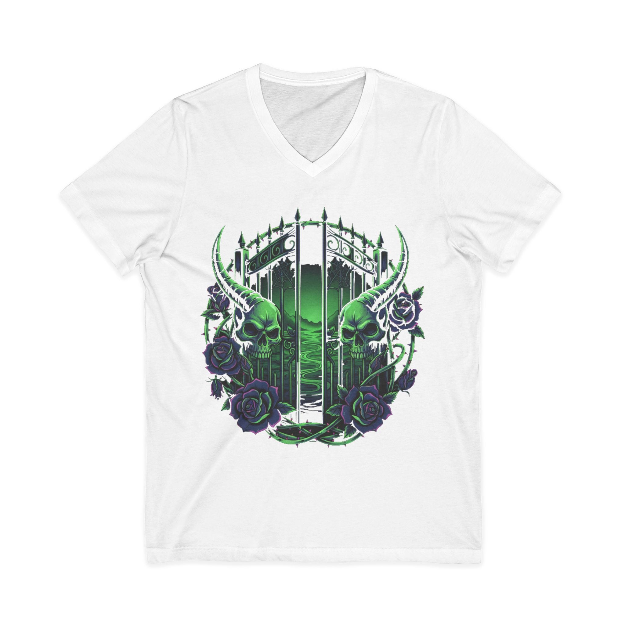 D78 Skull Society — Gothic Skull V-neck