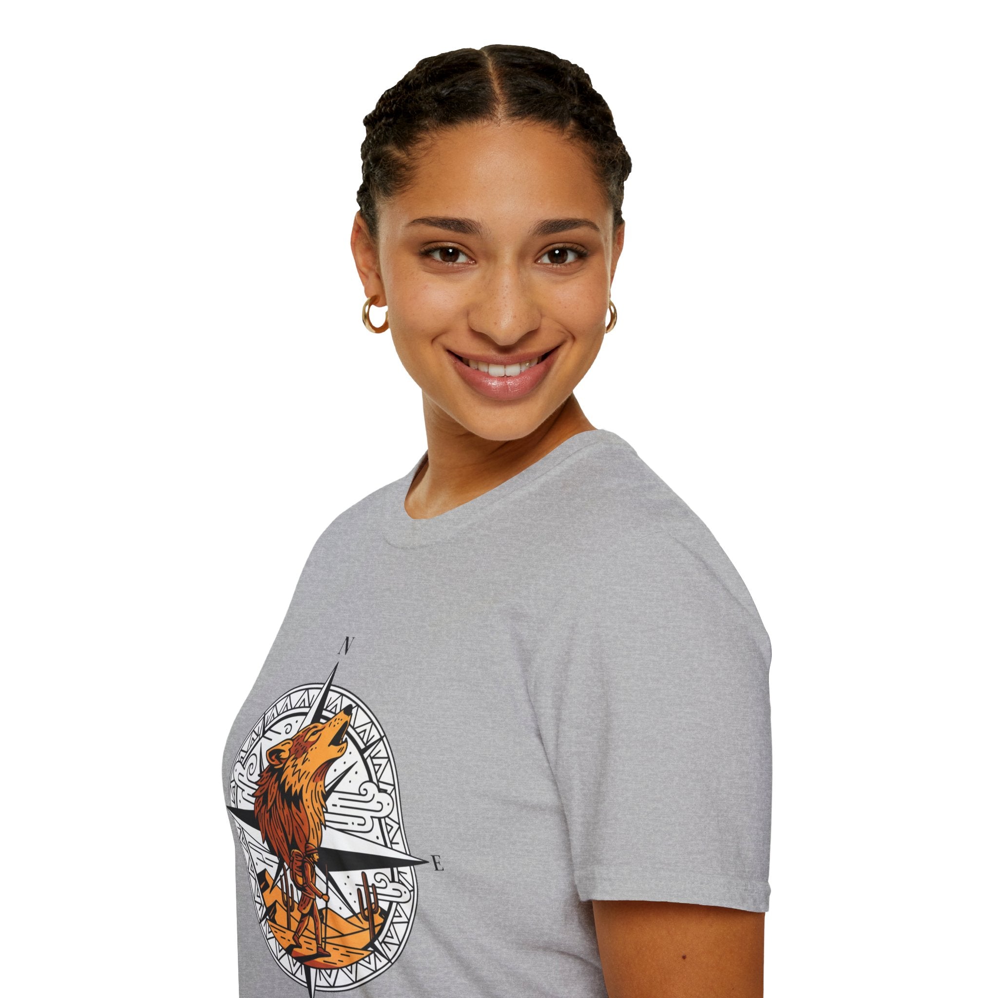 D78 Wolf Trail — Adventure wolf T-shirt