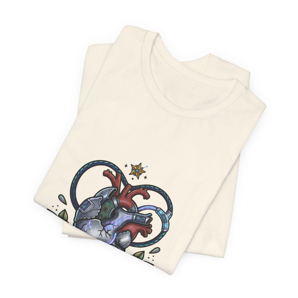 Night Shift Anatomical Heart T-Shirt | Traditional Tattoo Floral Banner