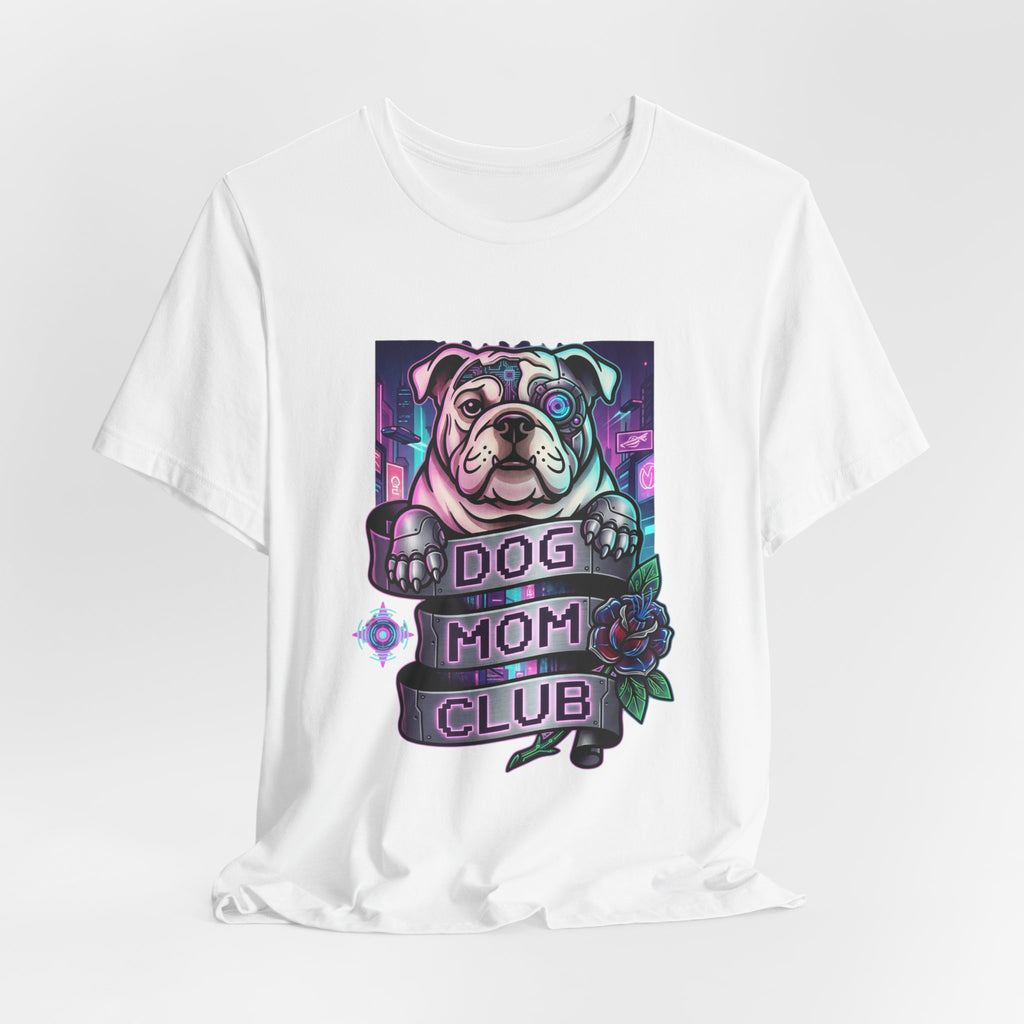 Dog Mom Club Tee | Traditional Tattoo-Inspired, Banner & Floral Graphic