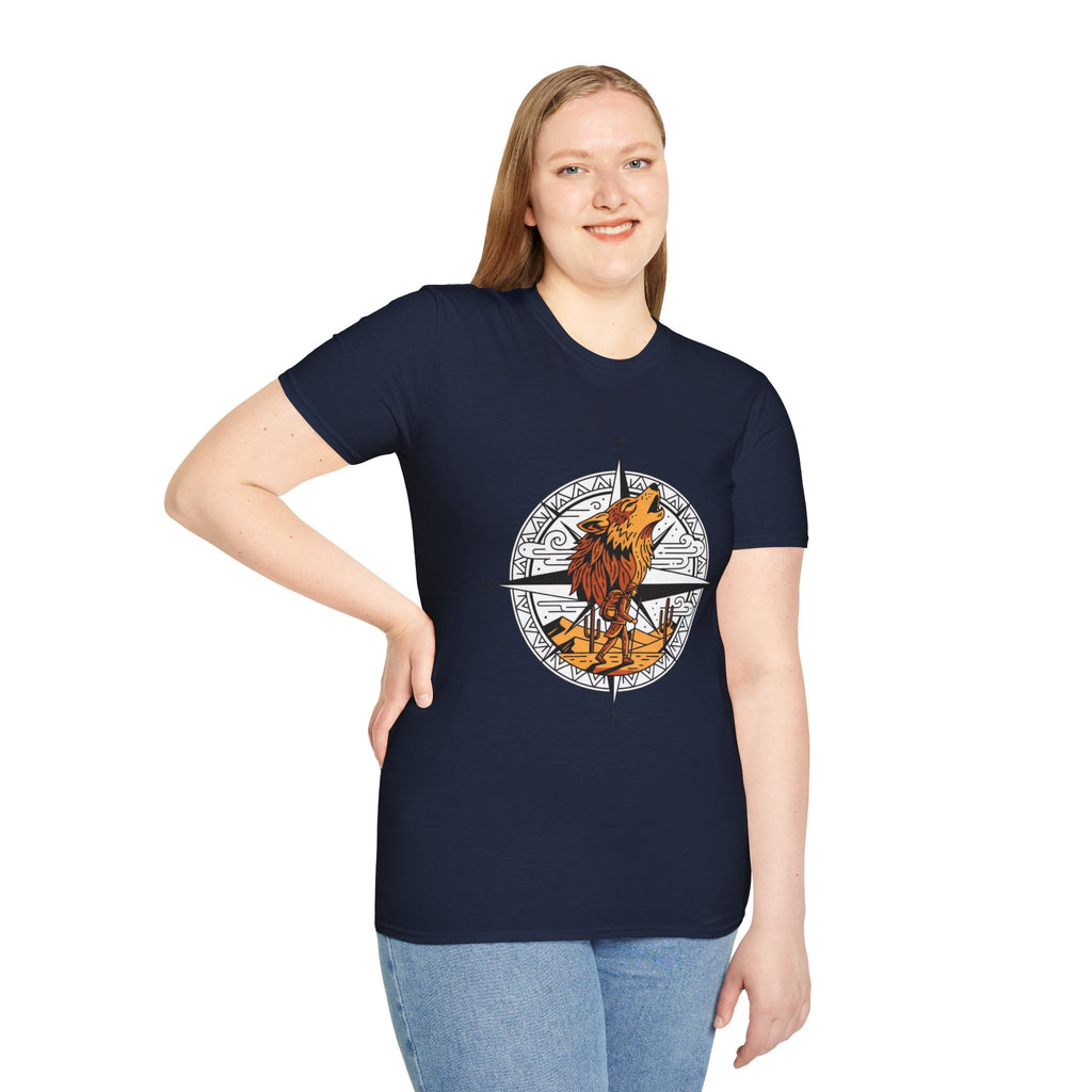 D78 Wolf Trail — Adventure wolf T-shirt