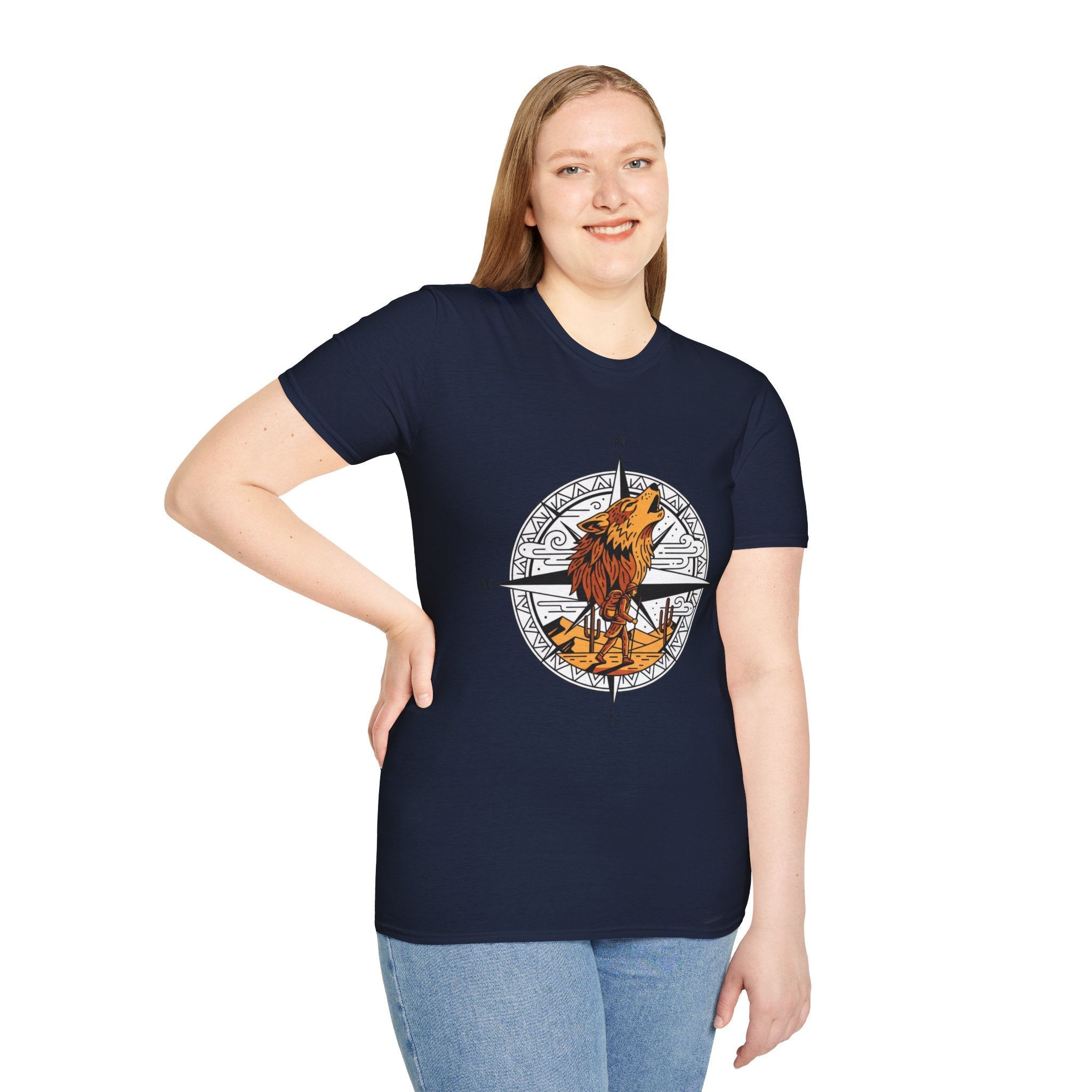 D78 Wolf Trail — Adventure wolf T-shirt