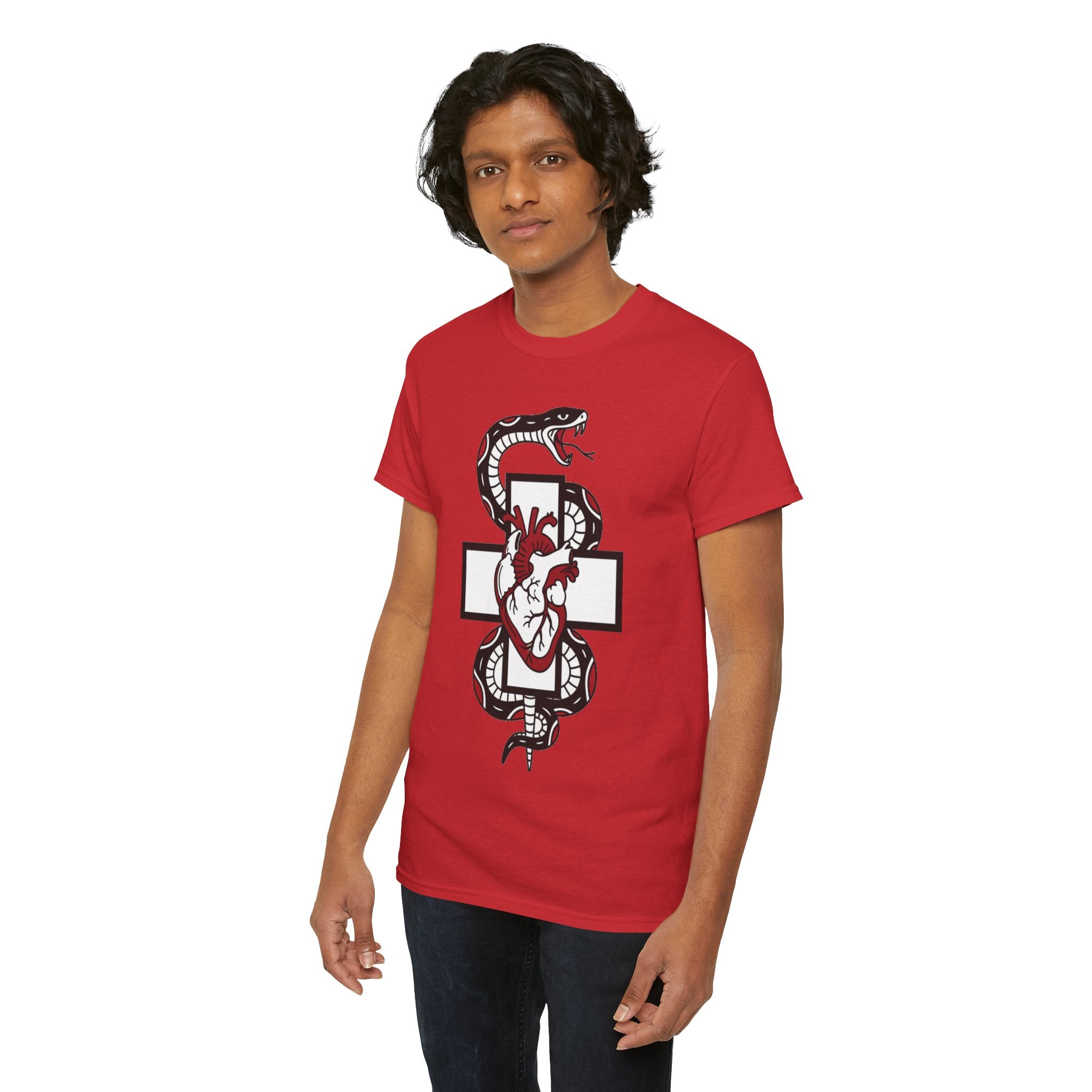 D78 Skull Society — Gothic Heart & Snake T-shirt