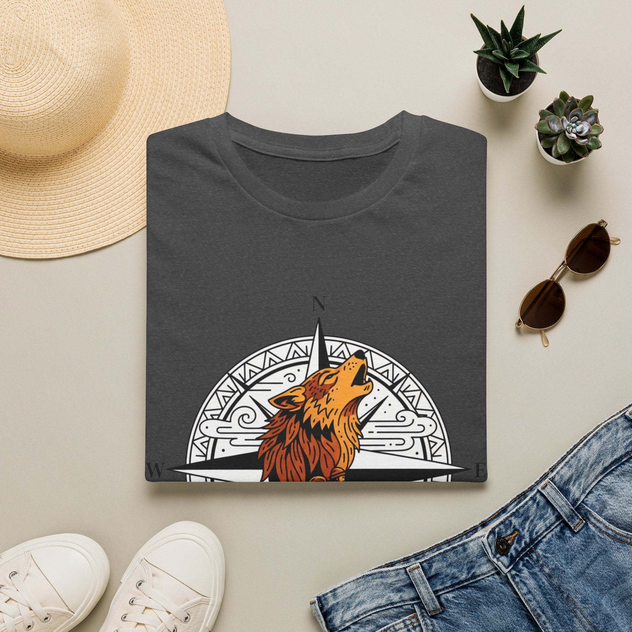 D78 Wolf Trail — Adventure wolf T-shirt