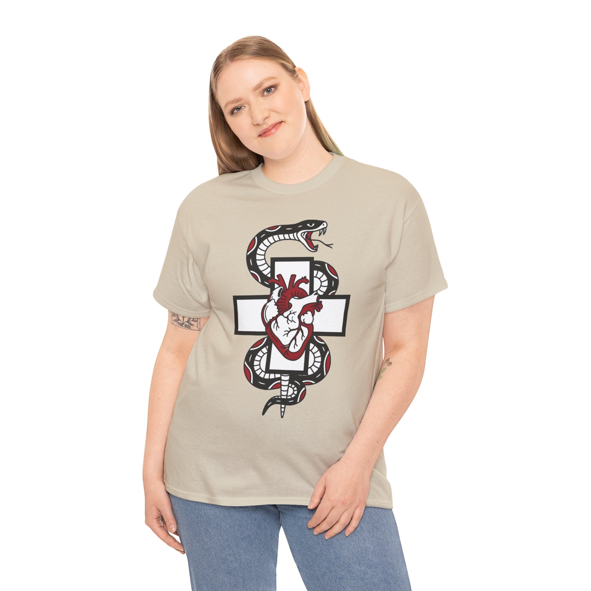 D78 Skull Society — Gothic Heart & Snake T-shirt