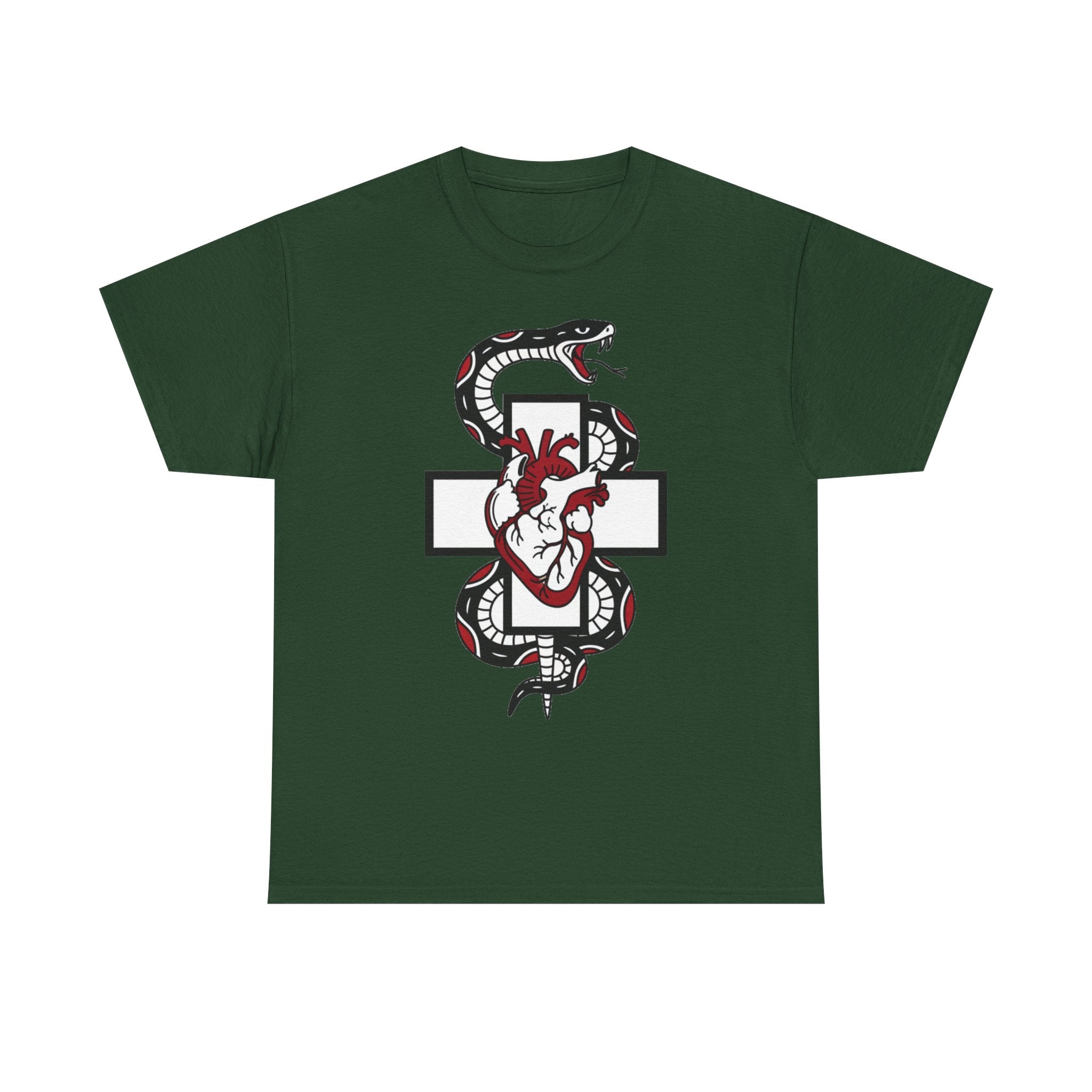D78 Skull Society — Gothic Heart & Snake T-shirt
