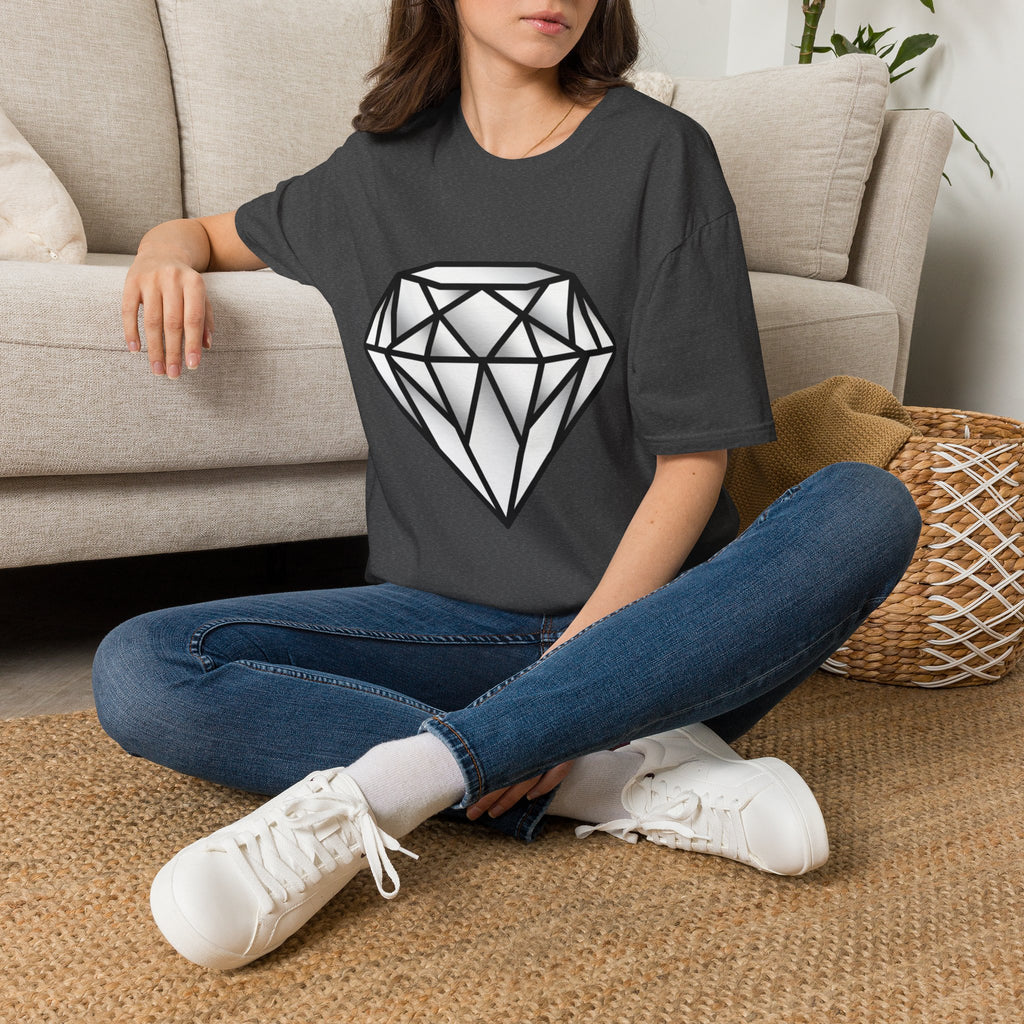 Diamond Graphic T-Shirt — Geometric Gem Tee for Casual Streetwear