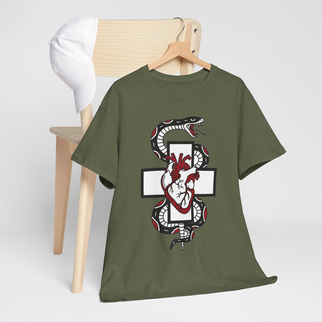 D78 Skull Society — Gothic Heart & Snake T-shirt