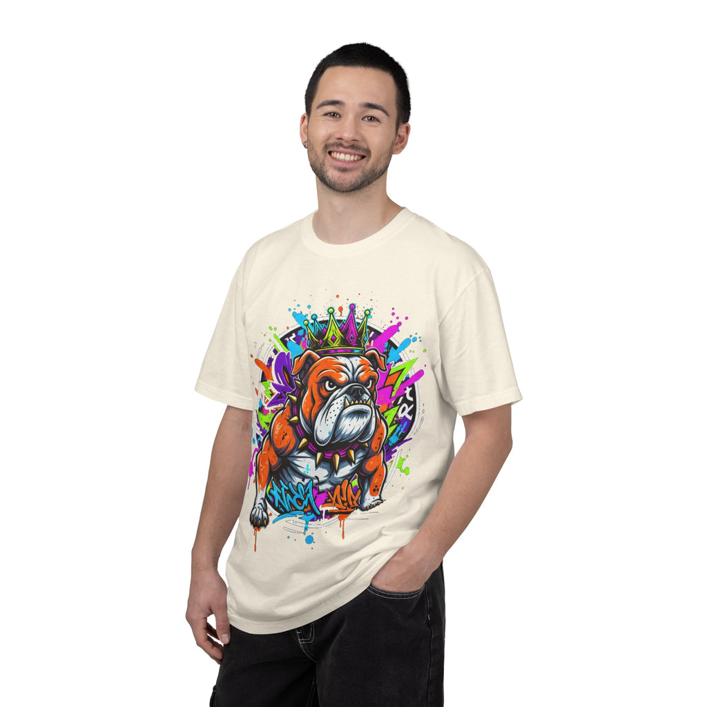 D78 Street Kings — Crown graffiti bulldog T-shirt