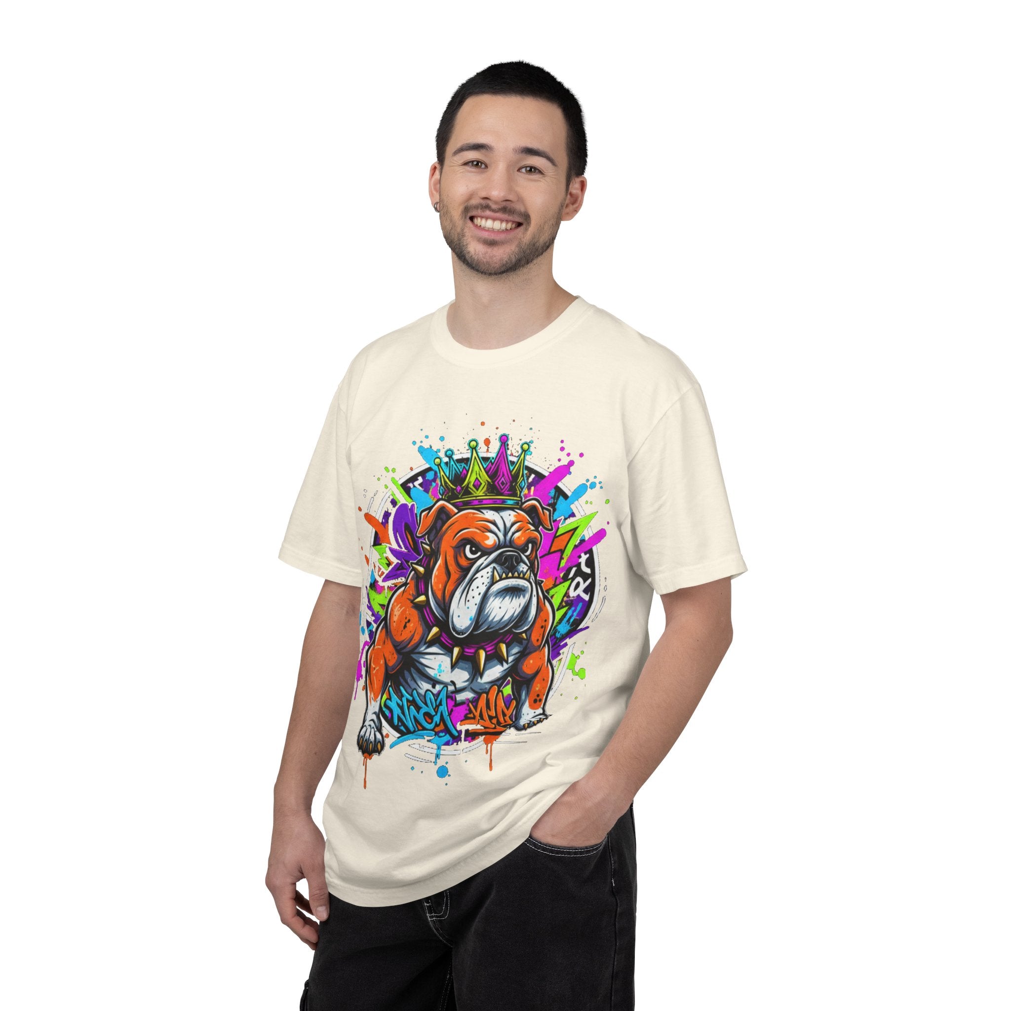 D78 Street Kings — Crown graffiti bulldog T-shirt