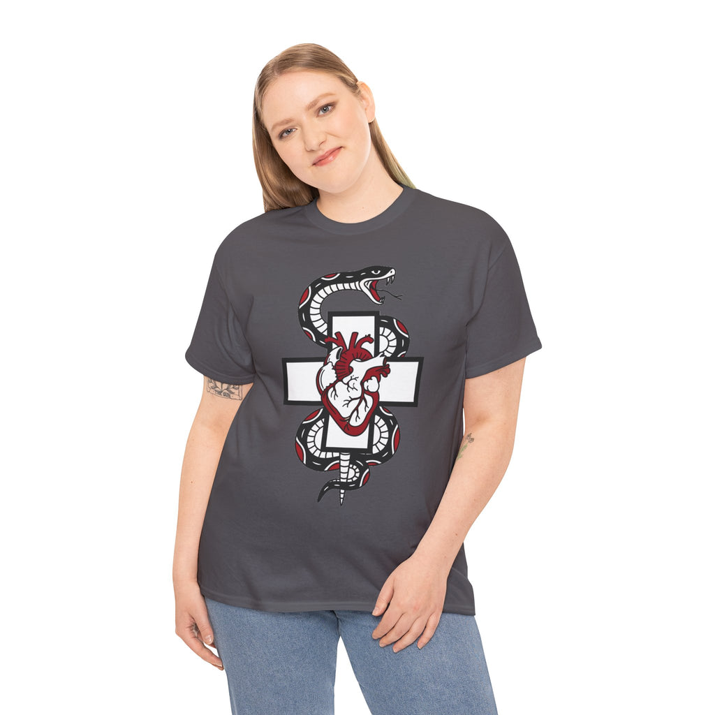 D78 Skull Society — Gothic Heart & Snake T-shirt