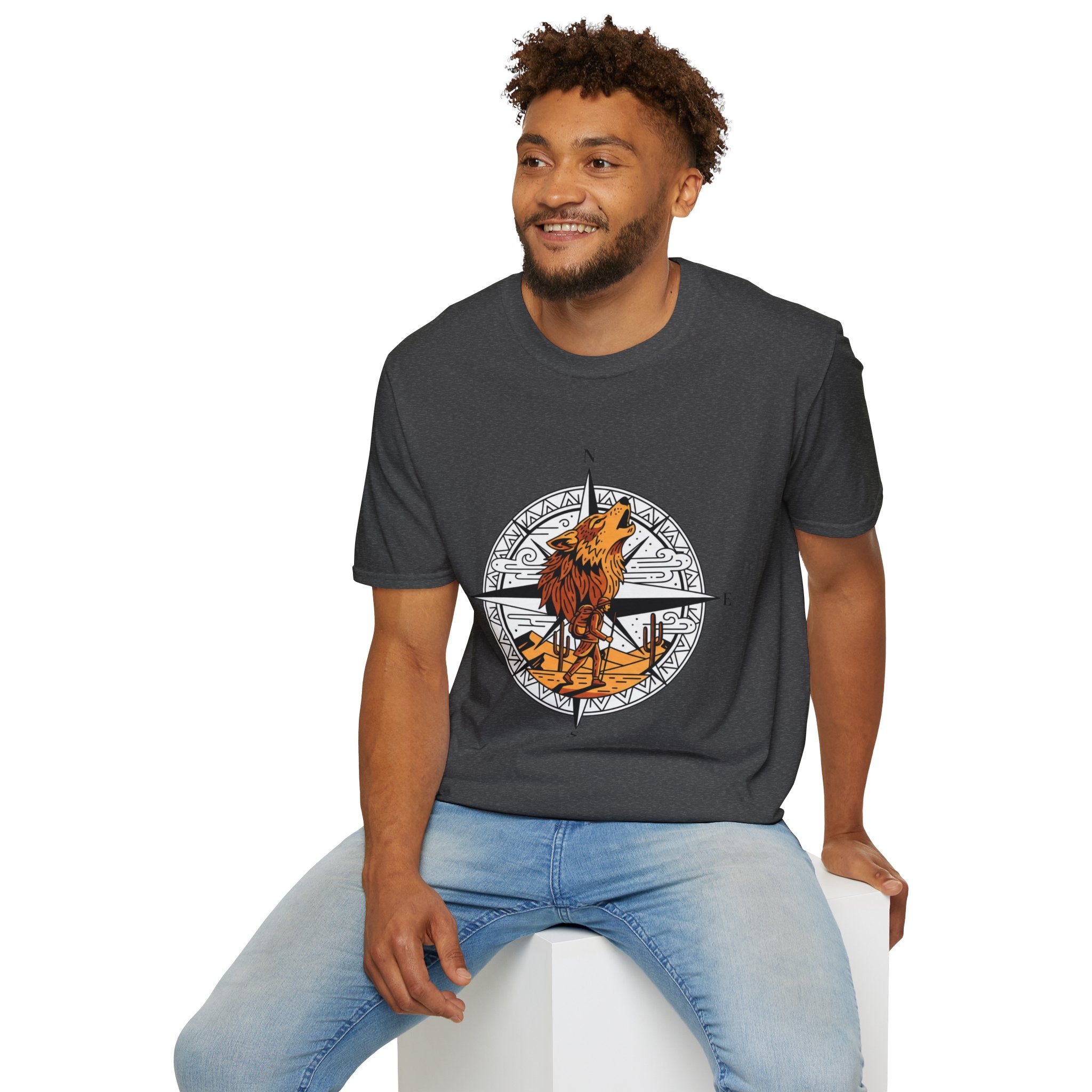 D78 Wolf Trail — Adventure wolf T-shirt