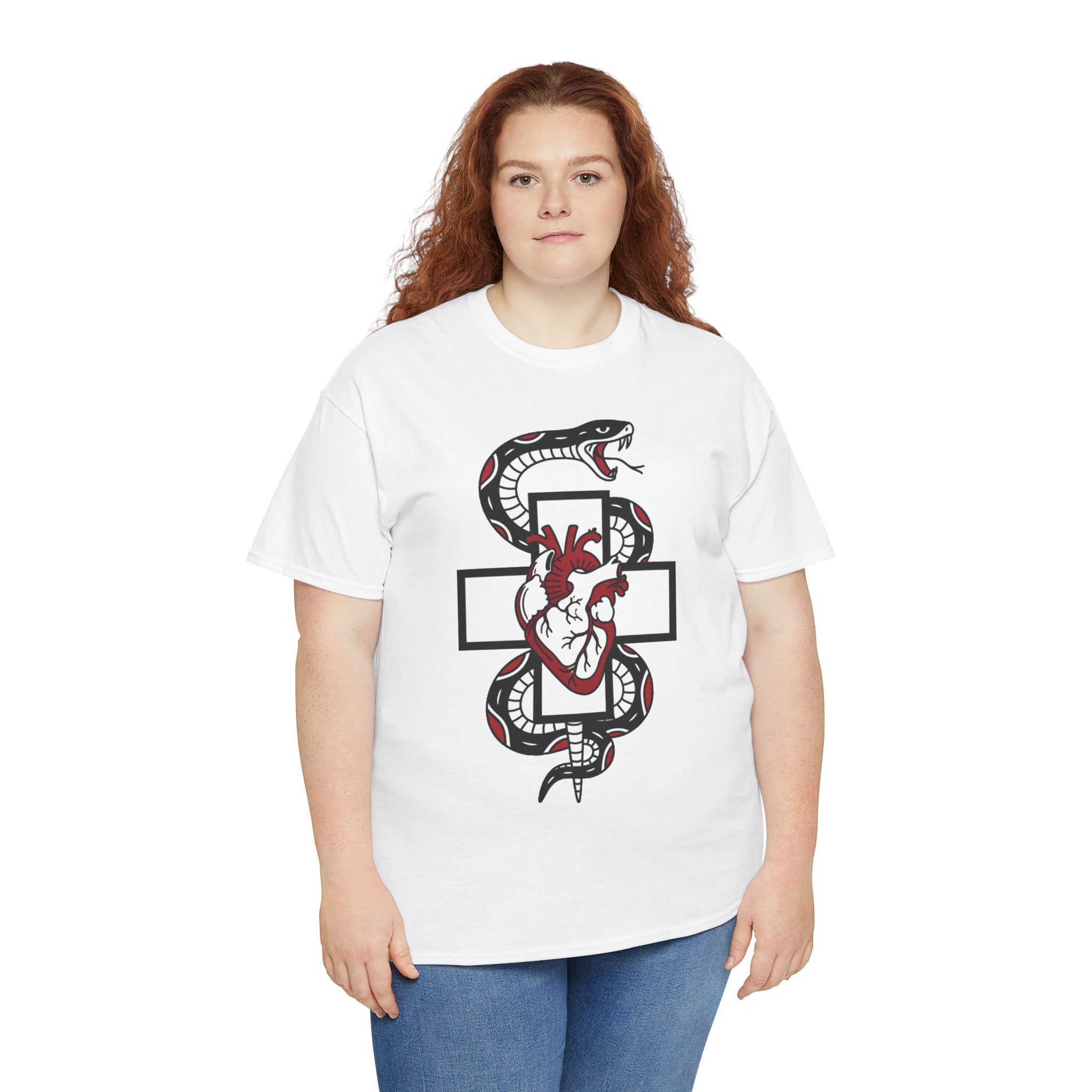 D78 Skull Society — Gothic Heart & Snake T-shirt