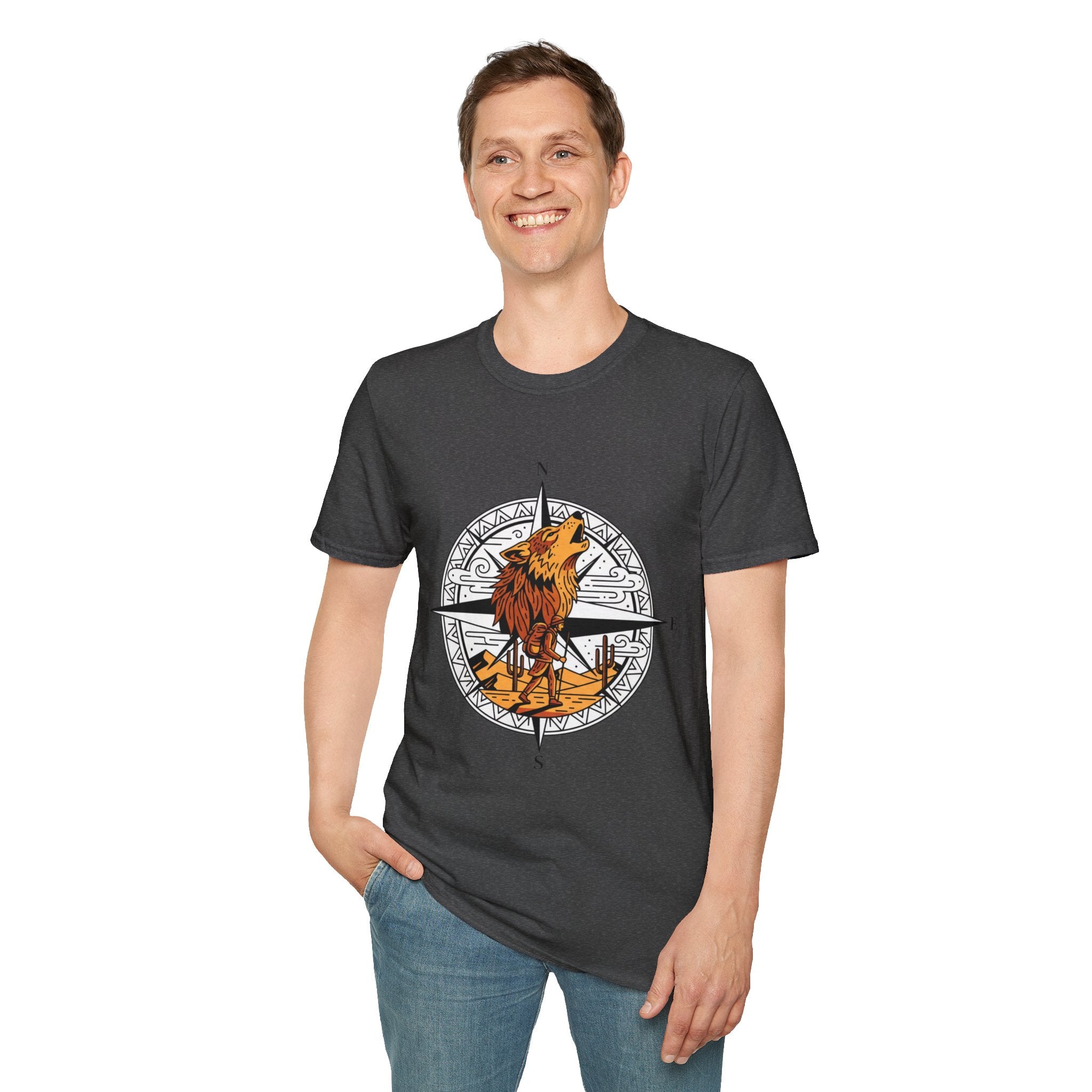 D78 Wolf Trail — Adventure wolf T-shirt