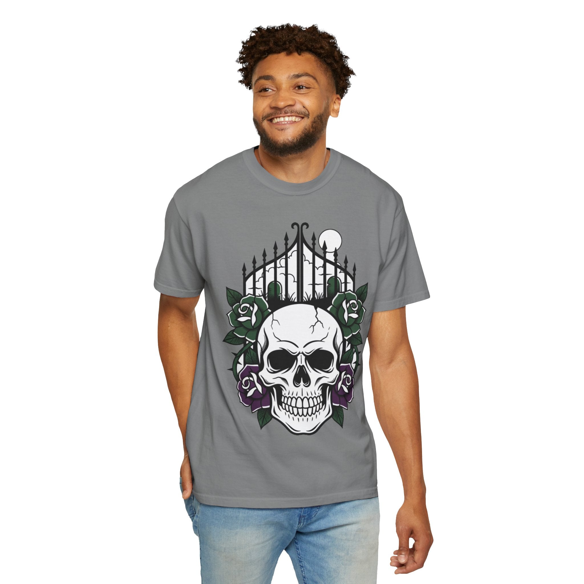 D78 Skull Society — Skull and Roses T-Shirt