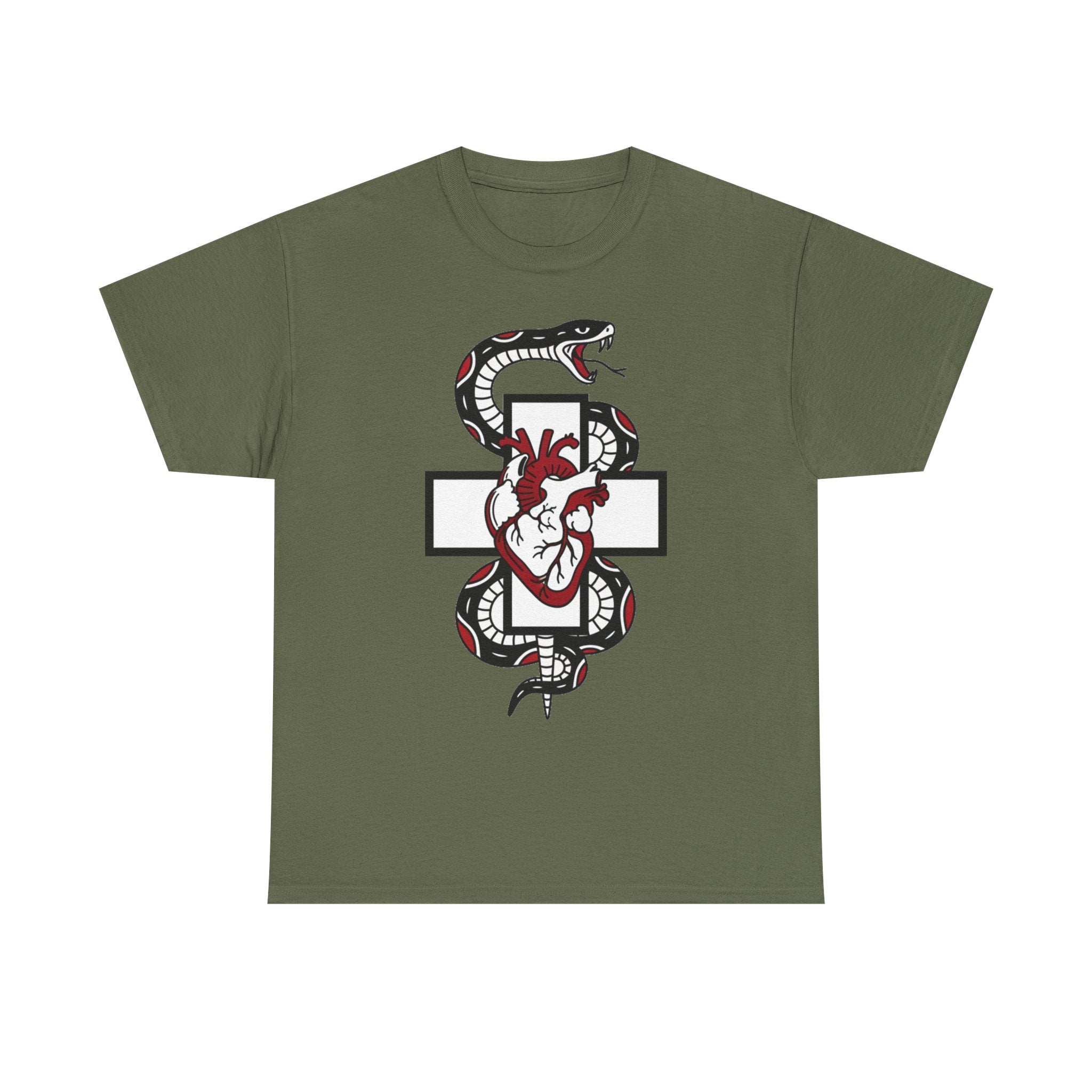 D78 Skull Society — Gothic Heart & Snake T-shirt