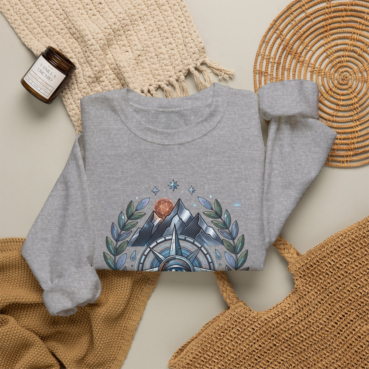 Sweat boussole aventure vintage — D78 Urban Nomad