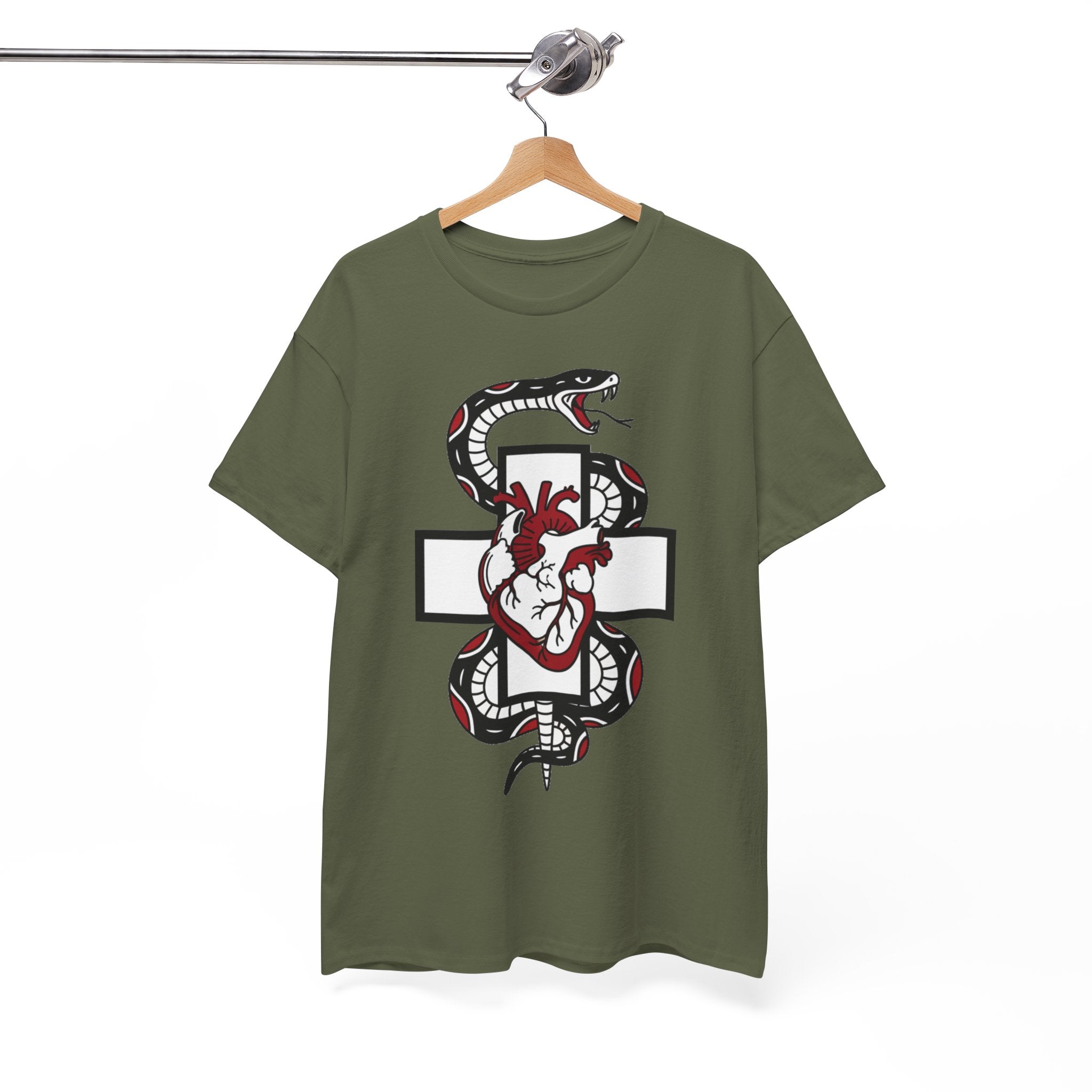 D78 Skull Society — Gothic Heart & Snake T-shirt