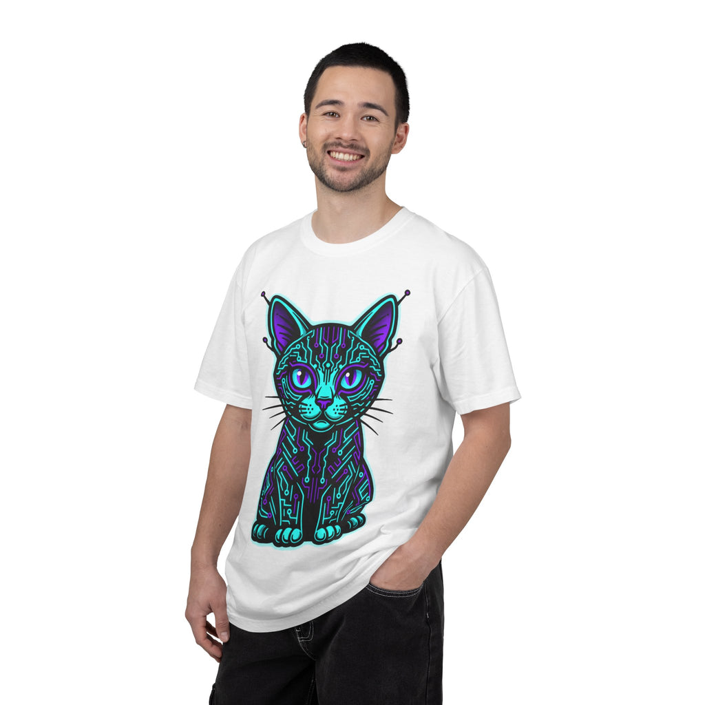 D78 Cyber Felines — Neon Cat T-shirt