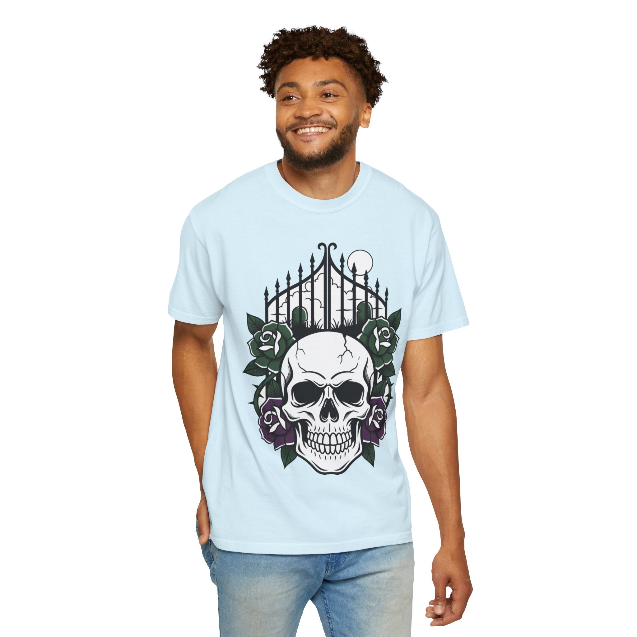 D78 Skull Society — Skull and Roses T-Shirt