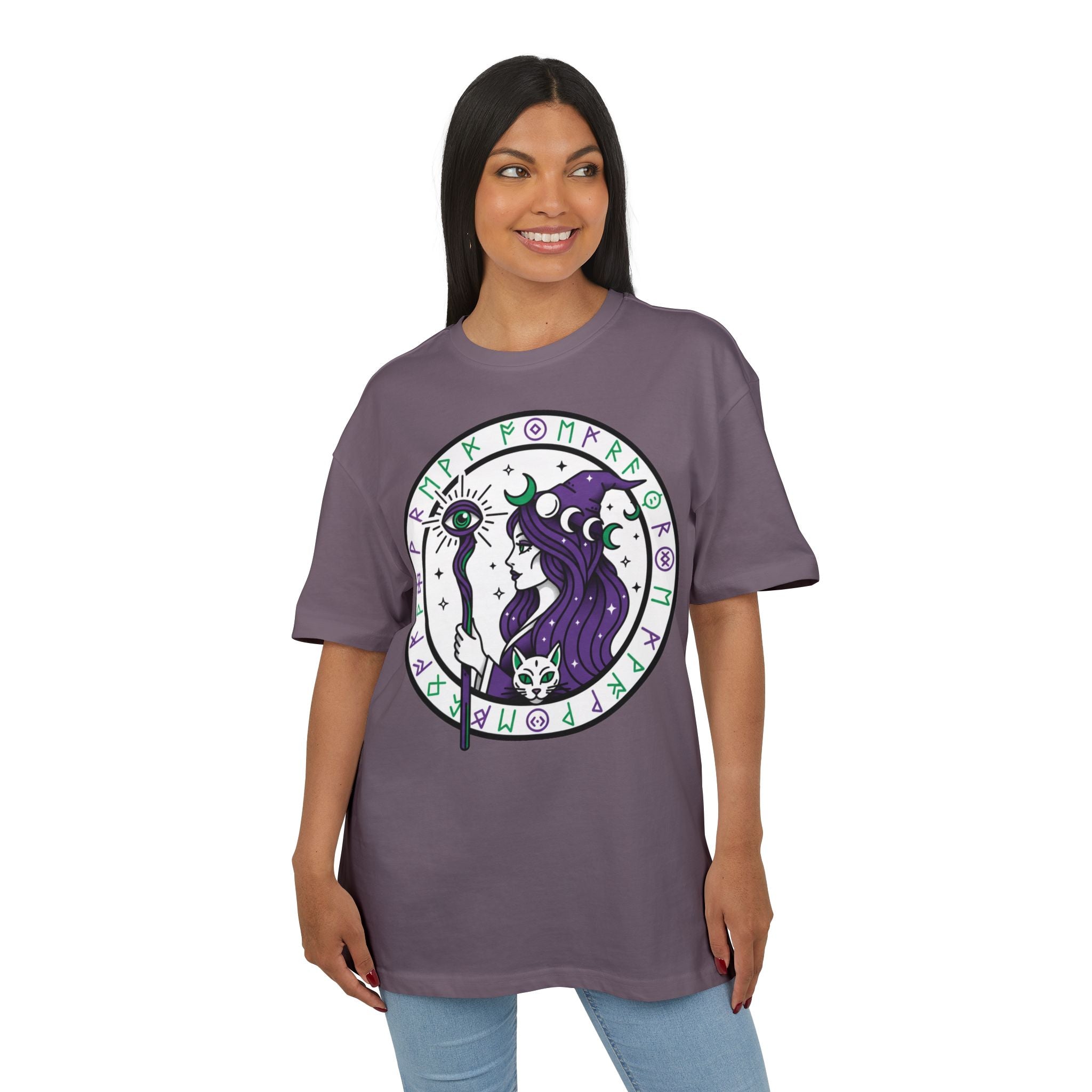 Witchy Moon Sorceress Tee — Mystic Rune Graphic T‑Shirt