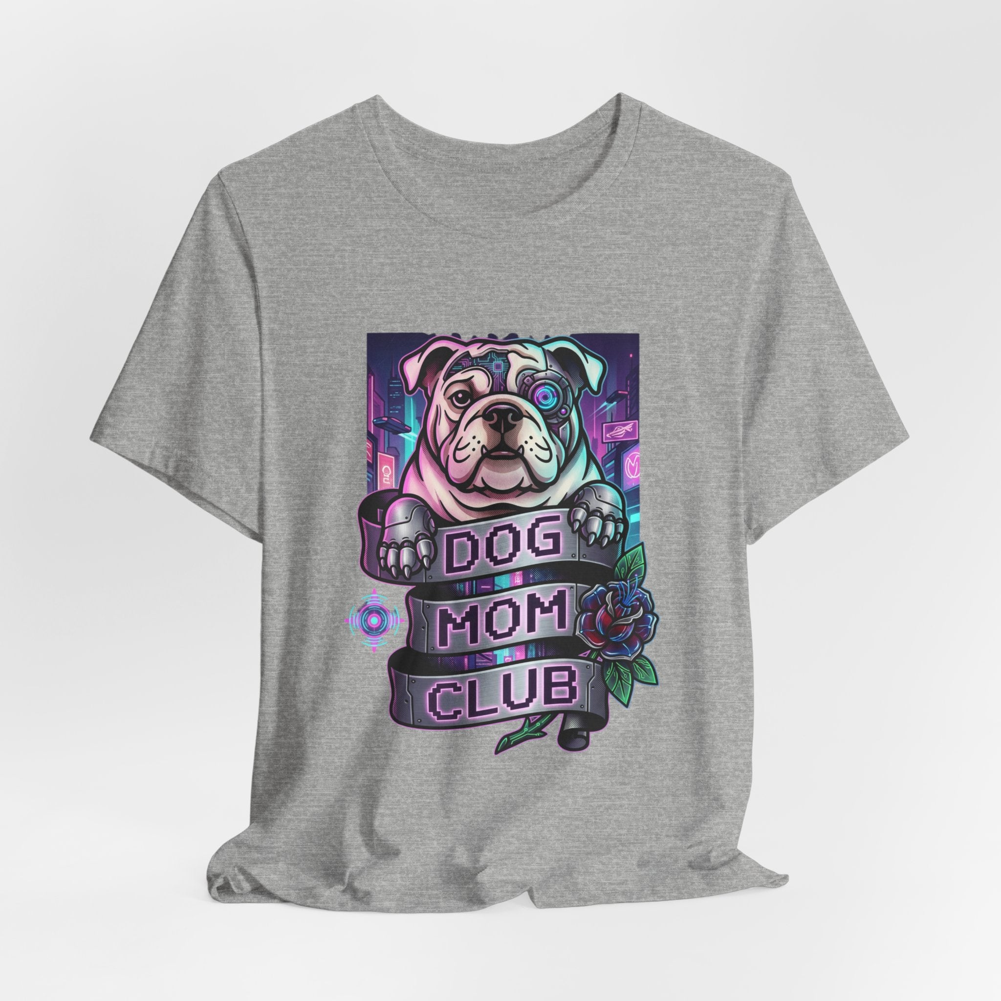 Dog Mom Club Tee | Traditional Tattoo-Inspired, Banner & Floral Graphic