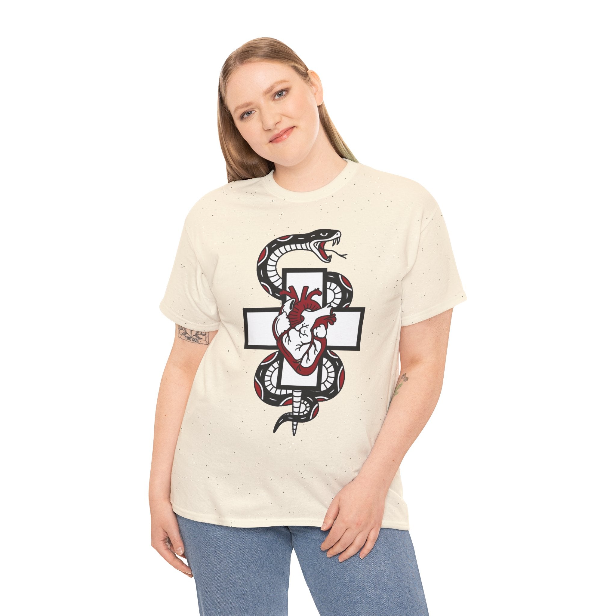 D78 Skull Society — Gothic Heart & Snake T-shirt