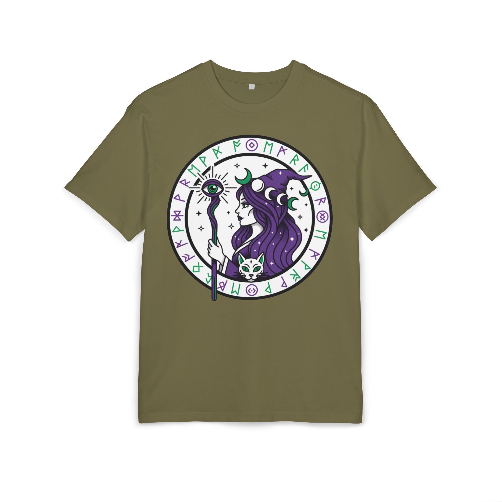 Witchy Moon Sorceress Tee — Mystic Rune Graphic T‑Shirt