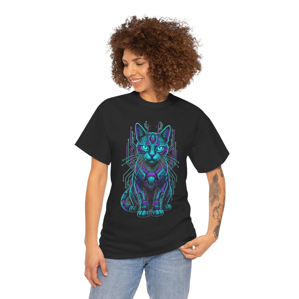 D78 Cyber Felines — Futuristic cat T-shirt