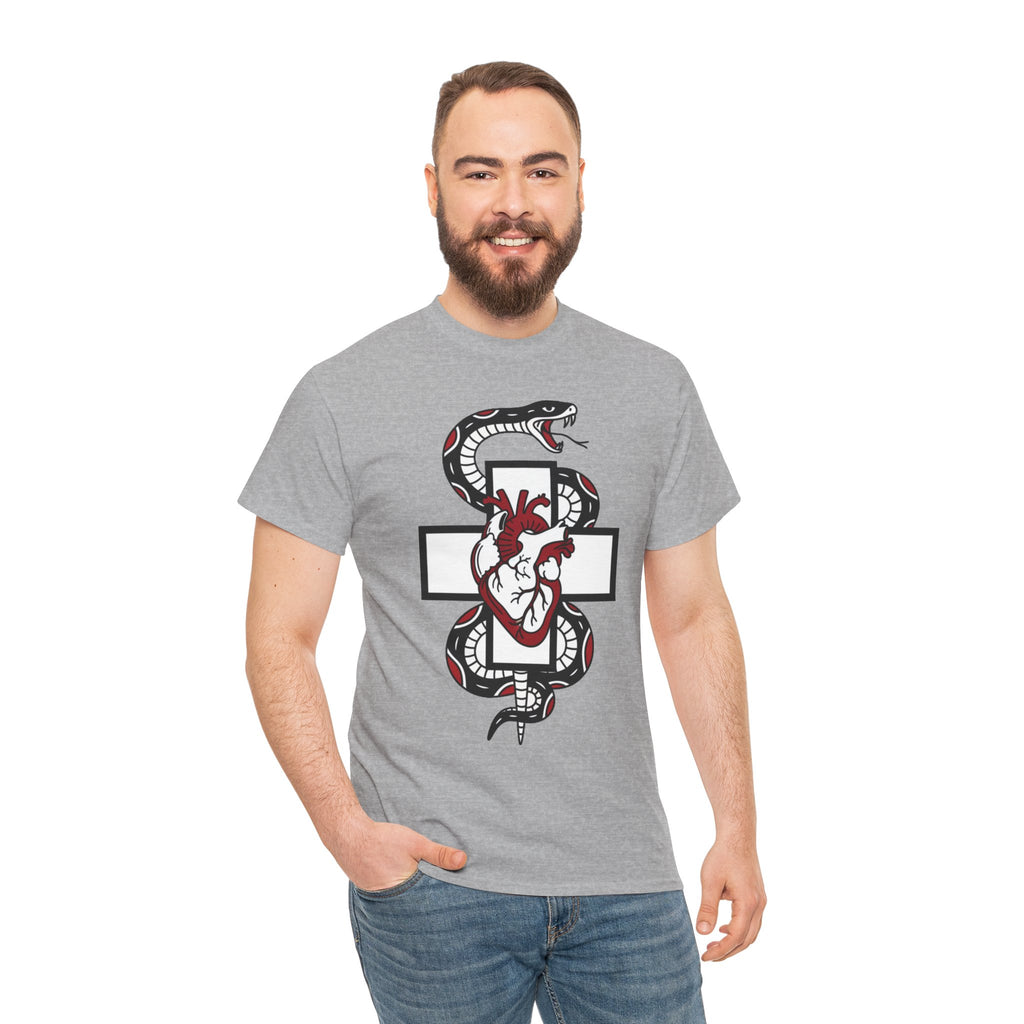 D78 Skull Society — Gothic Heart & Snake T-shirt