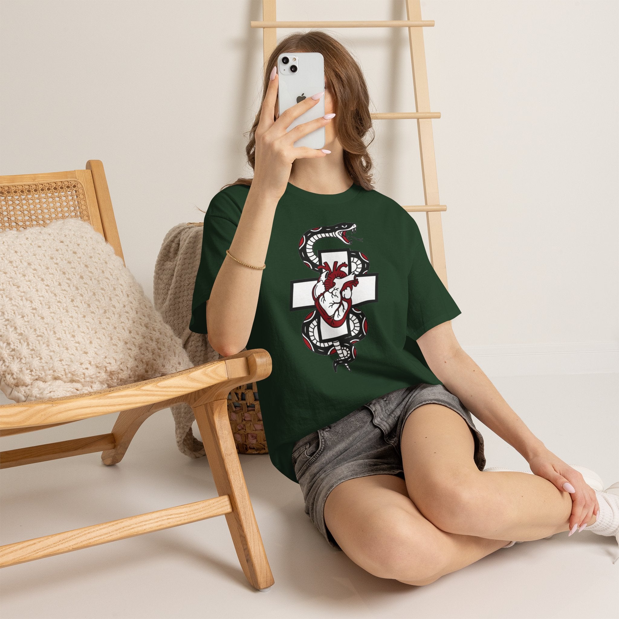 D78 Skull Society — Gothic Heart & Snake T-shirt