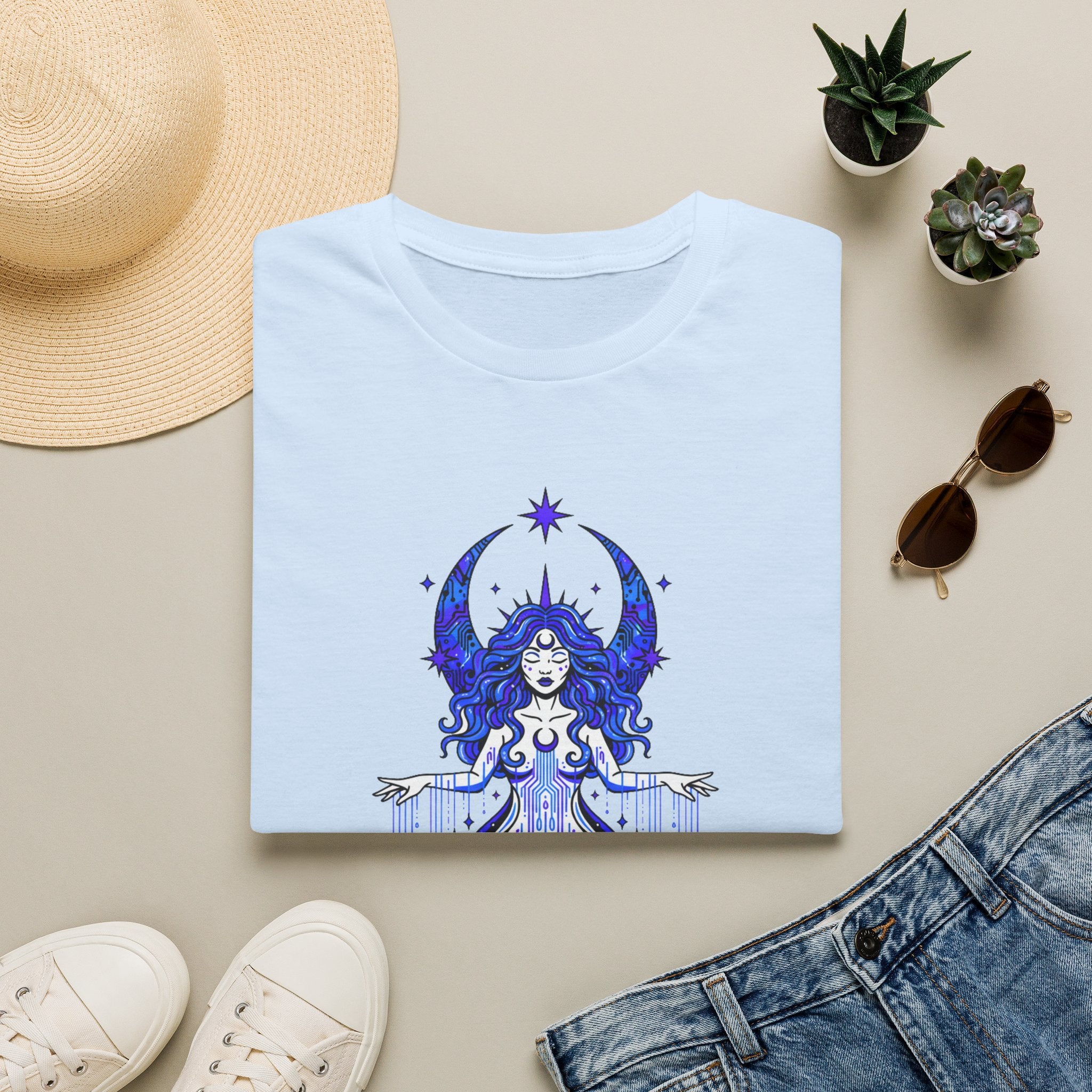 D78 Mystic Circle — Celestial Goddess T-Shirt