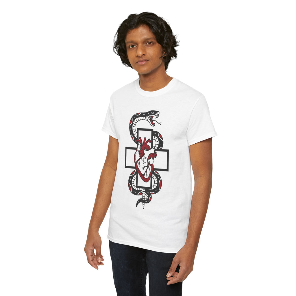 D78 Skull Society — Gothic Heart & Snake T-shirt