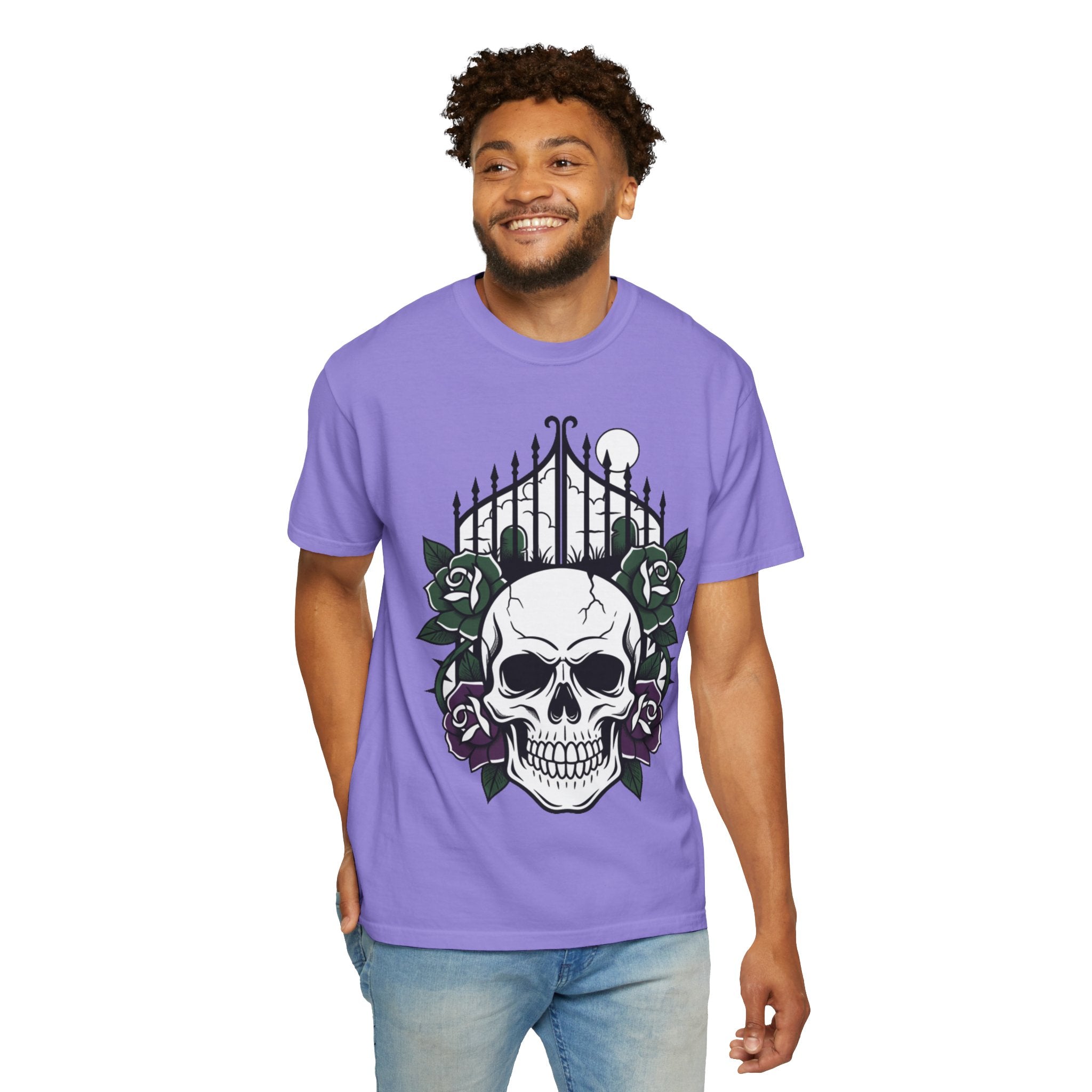 D78 Skull Society — Skull and Roses T-Shirt