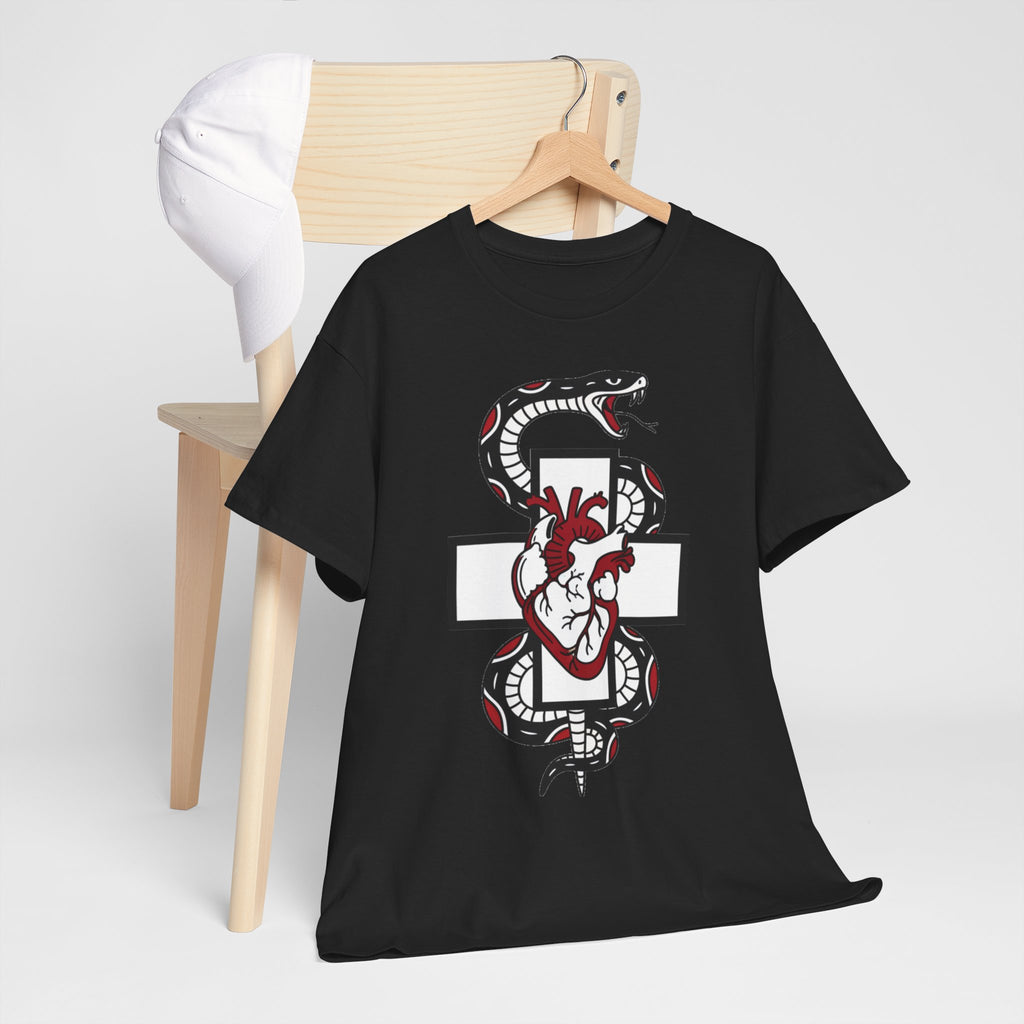 D78 Skull Society — Gothic Heart & Snake T-shirt