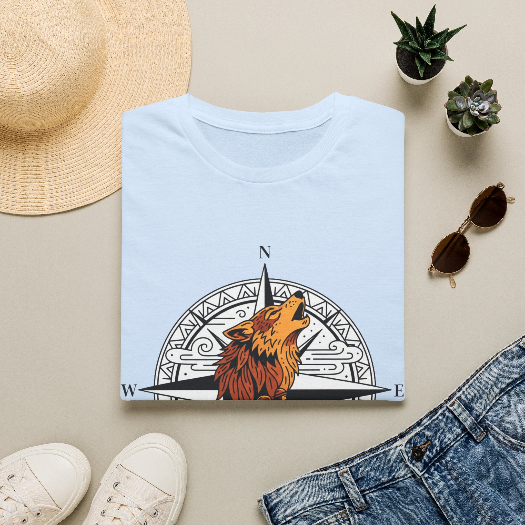 D78 Wolf Trail — Adventure wolf T-shirt