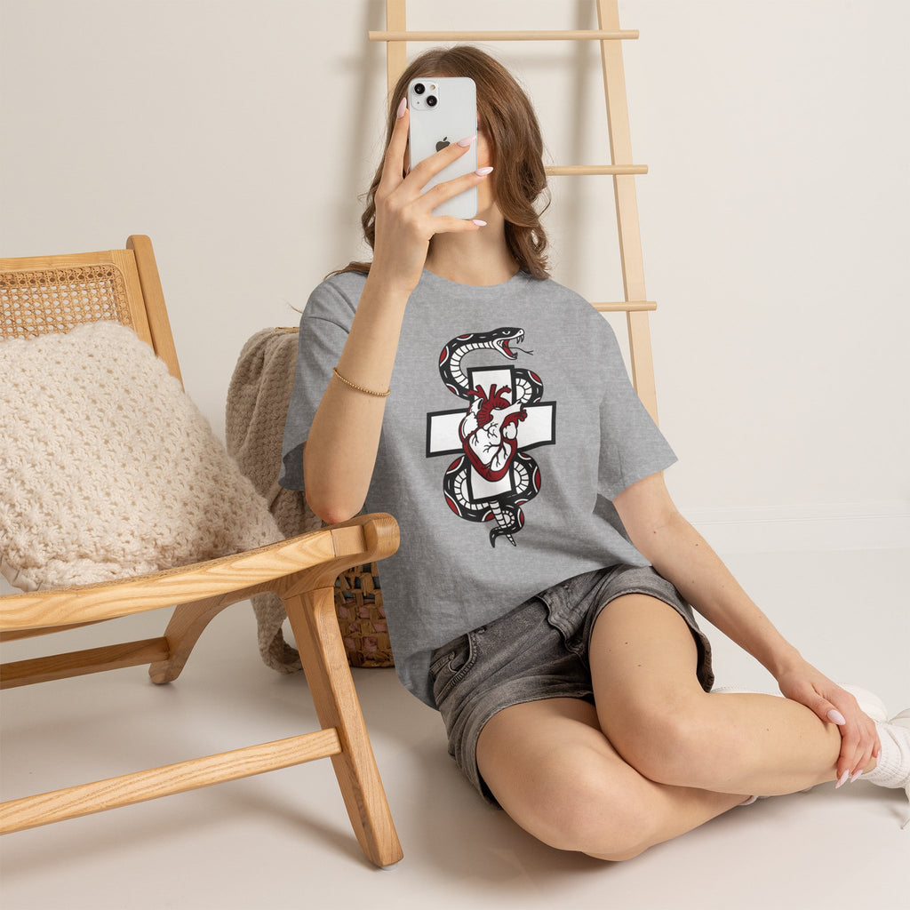 D78 Skull Society — Gothic Heart & Snake T-shirt