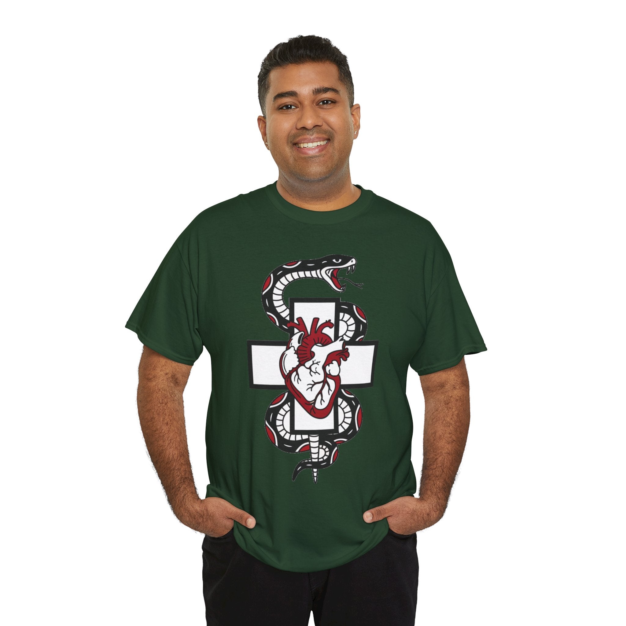 D78 Skull Society — Gothic Heart & Snake T-shirt
