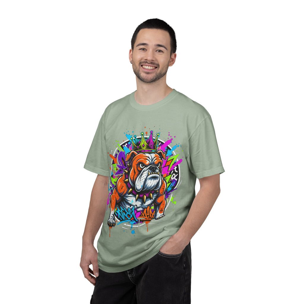 D78 Street Kings — Crown graffiti bulldog T-shirt