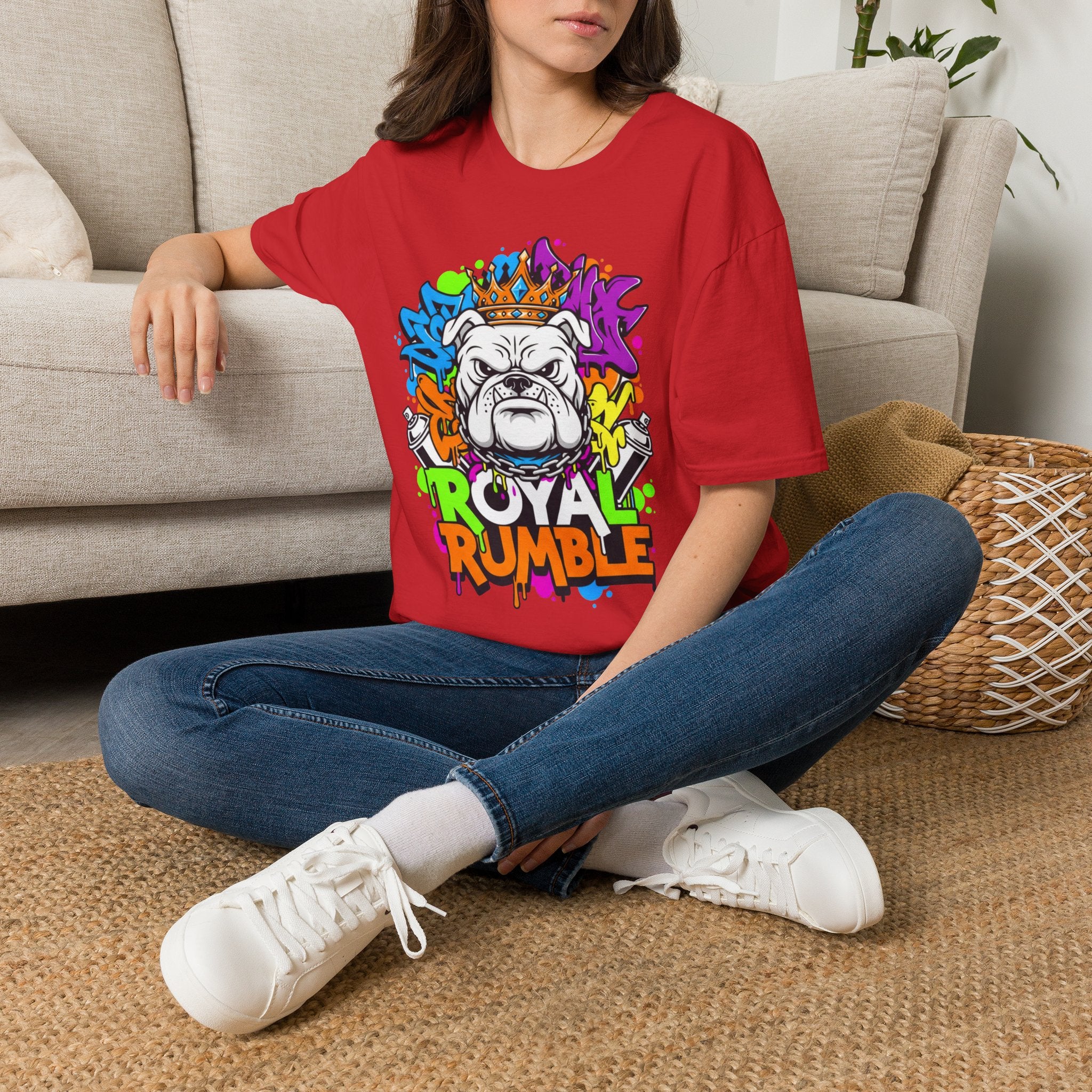 Bulldog Royal Rumble T-Shirt — Colorful Crown Streetwear Tee