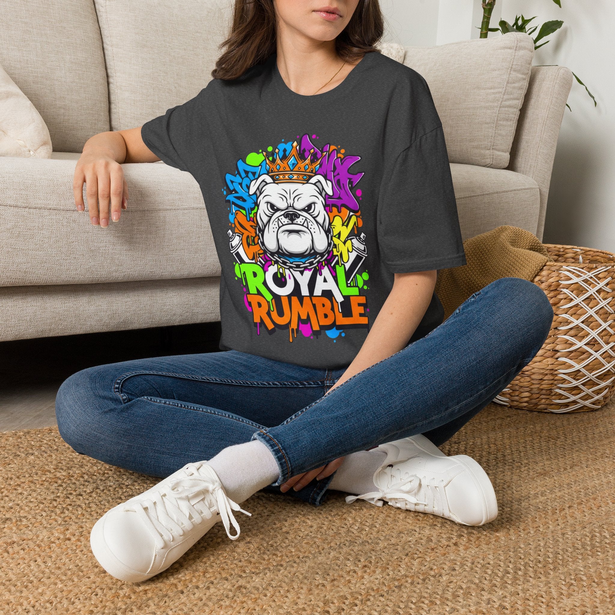 Bulldog Royal Rumble T-Shirt — Colorful Crown Streetwear Tee
