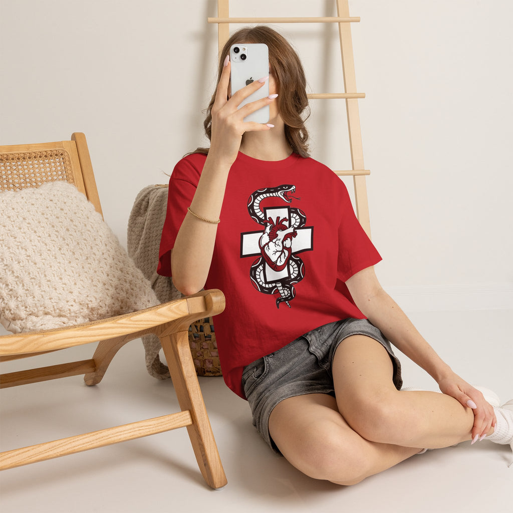 D78 Skull Society — Gothic Heart & Snake T-shirt