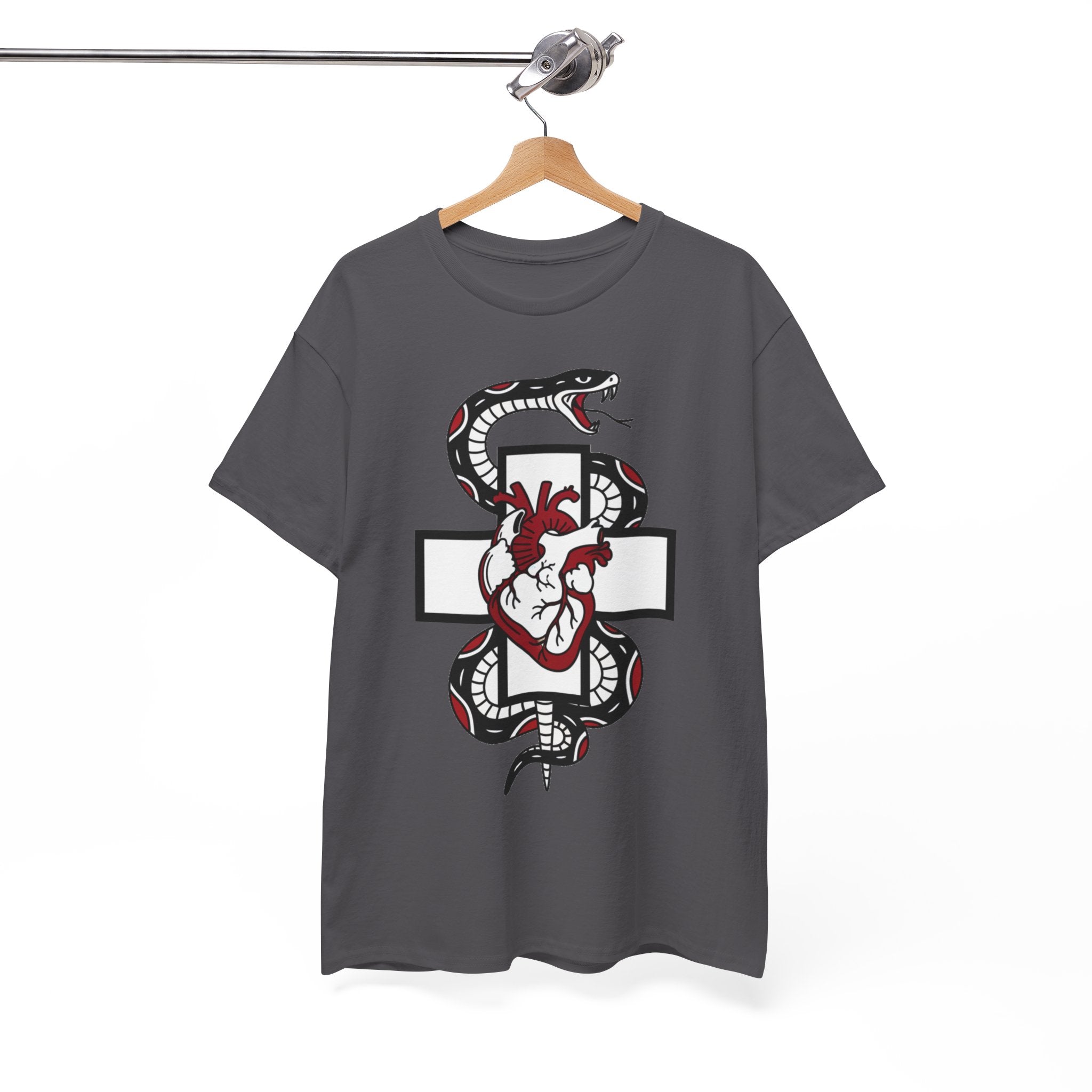 D78 Skull Society — Gothic Heart & Snake T-shirt